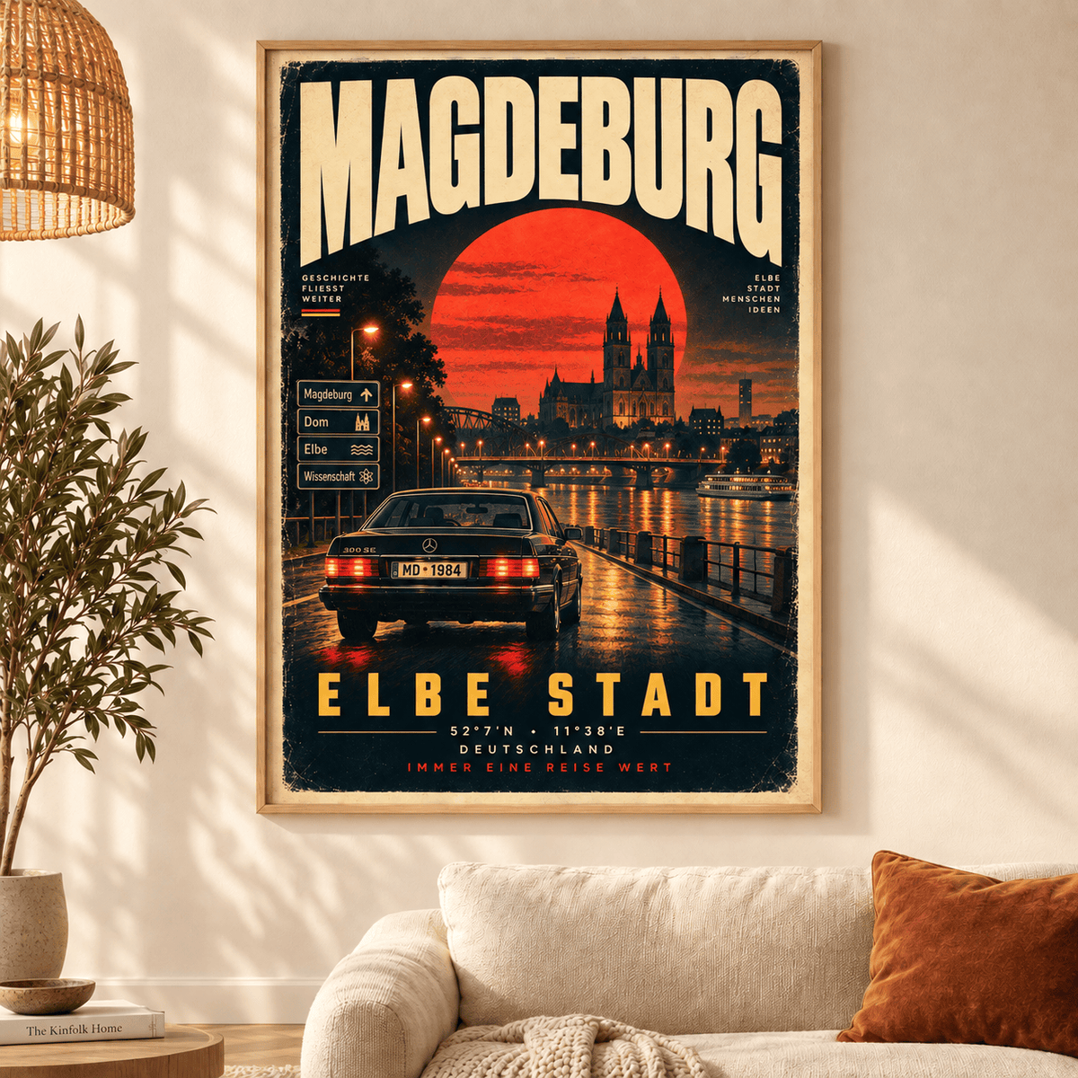 FC Magdeburg Vintage Travel Poster – Retro City Wall Art