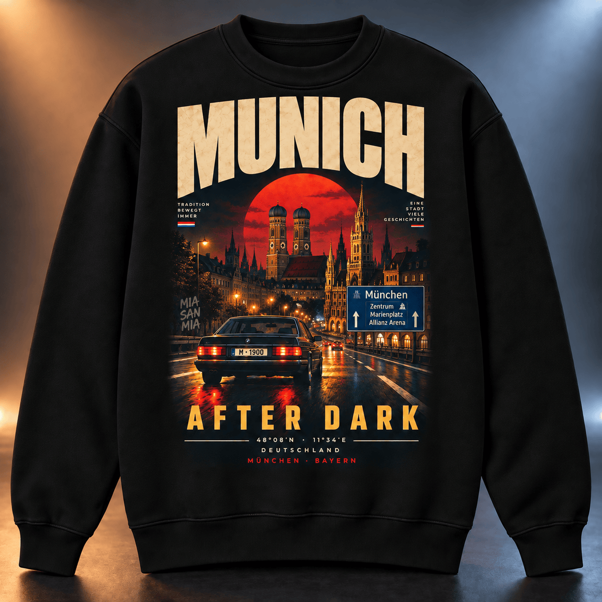 Bayern Munich After Dark Sweatshirt – Vintage Cityscape Crewneck