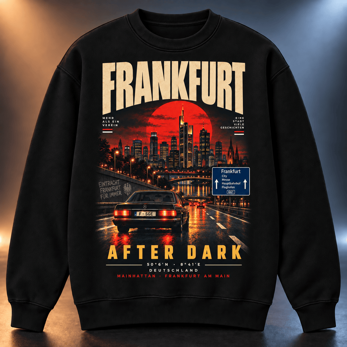 Eintracht Frankfurt After Dark Sweatshirt – Vintage Cityscape Crewneck