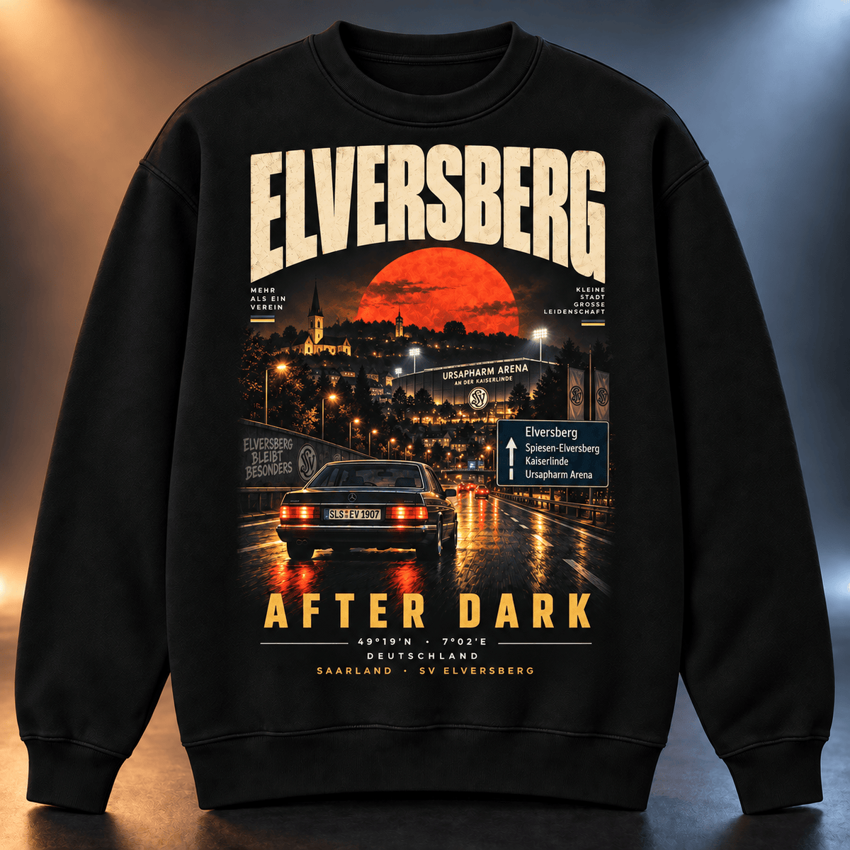 SV Elversberg After Dark Sweatshirt – Vintage Cityscape Crewneck