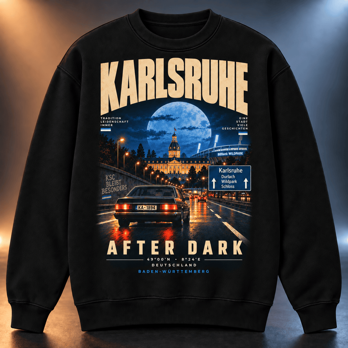 Karlsruher SC After Dark Sweatshirt – Vintage Cityscape Crewneck
