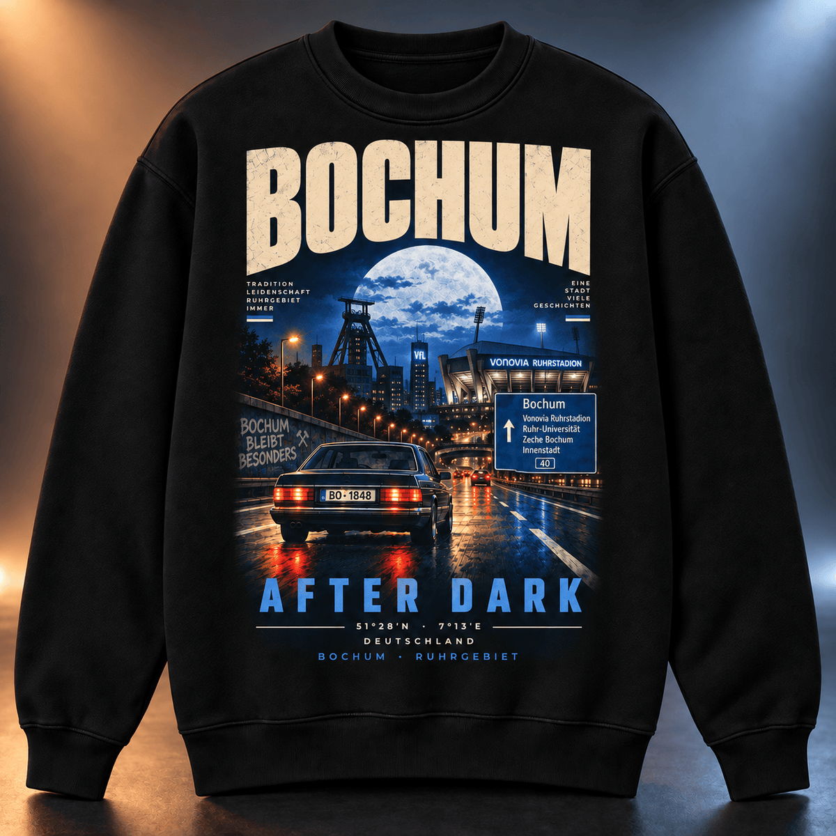 VfL Bochum After Dark Sweatshirt – Vintage Cityscape Crewneck