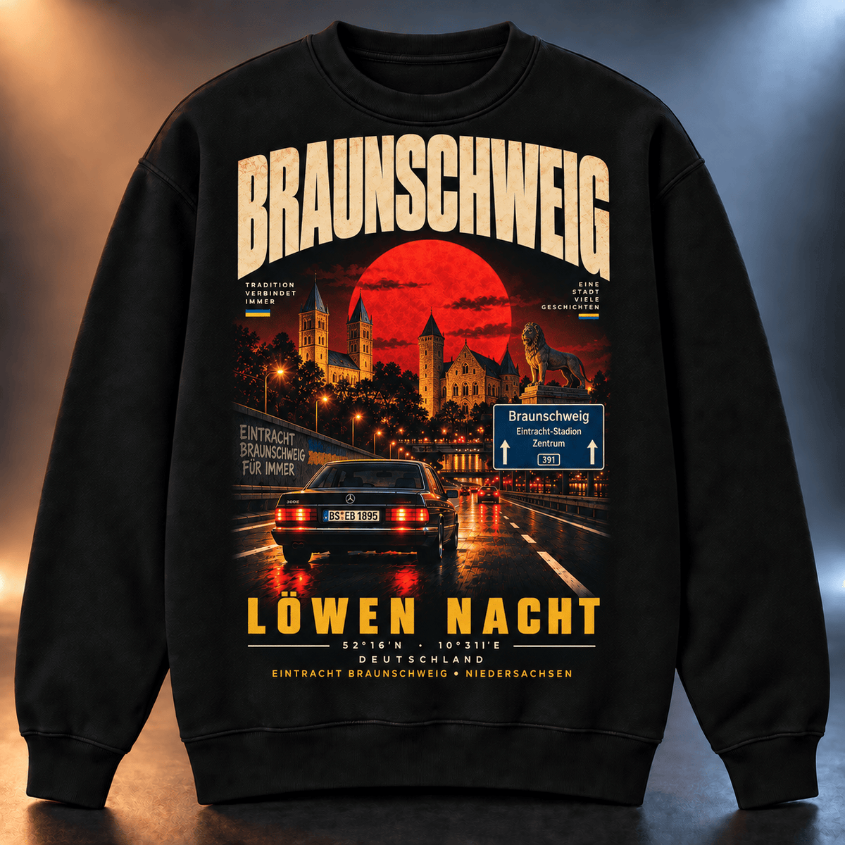 Eintracht Braunschweig After Dark Sweatshirt – Vintage Cityscape Crewneck