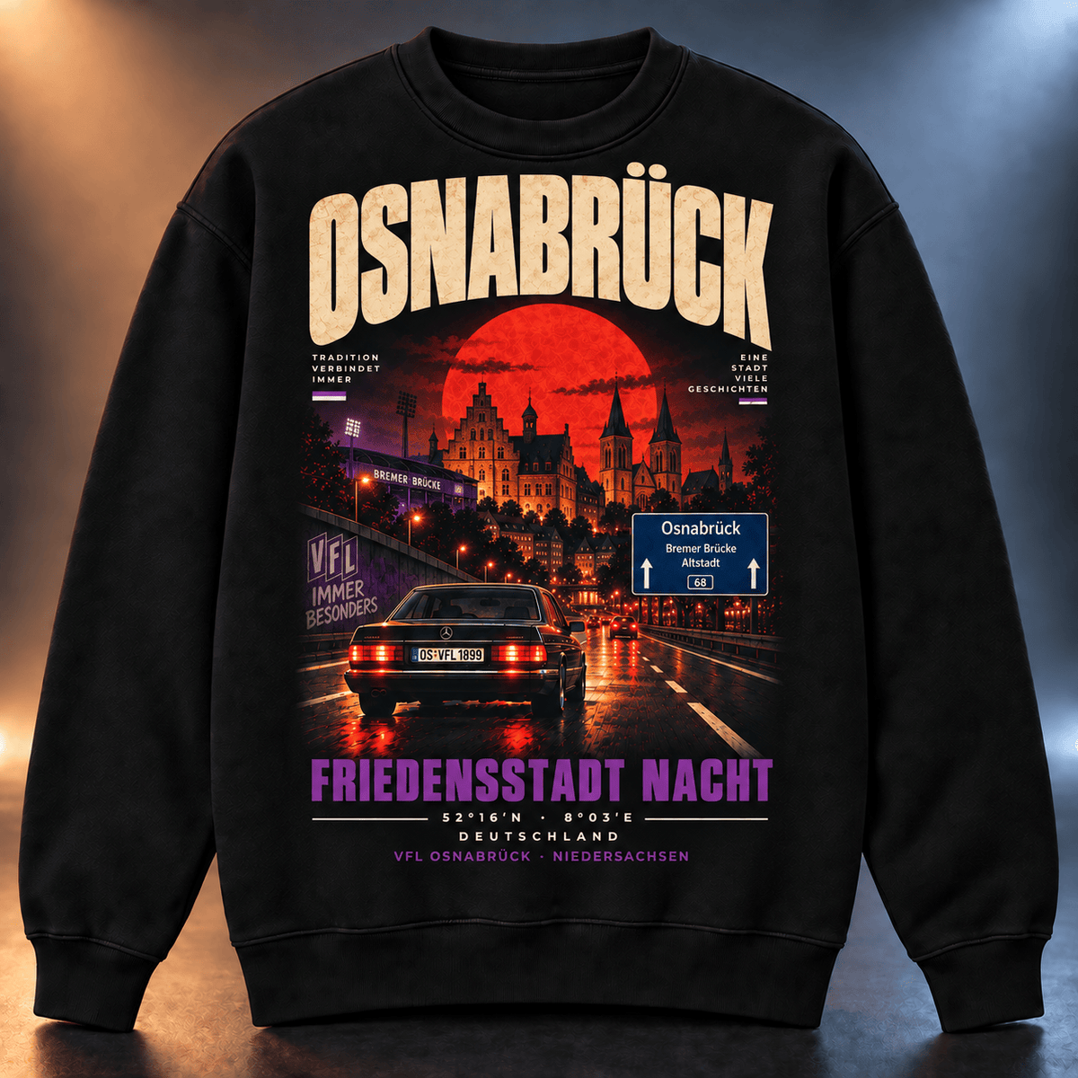 VfL Osnabrück After Dark Sweatshirt – Vintage Cityscape Crewneck