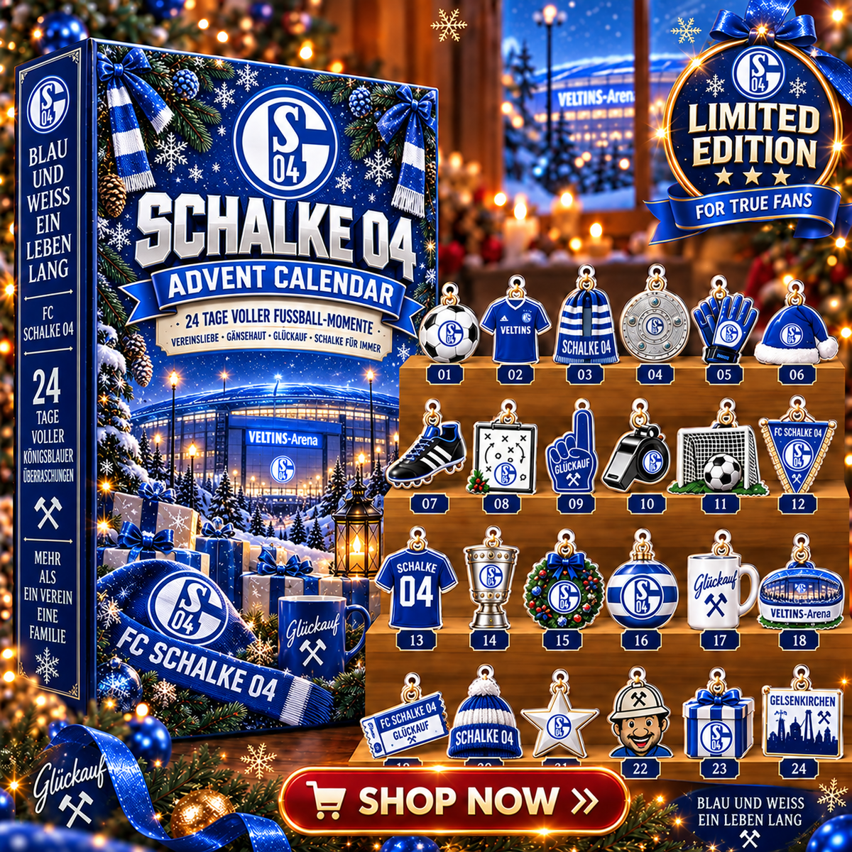 Schalke 04 Advent Calendar – 24 Days of Football Surprises | Holiday Ornament Set