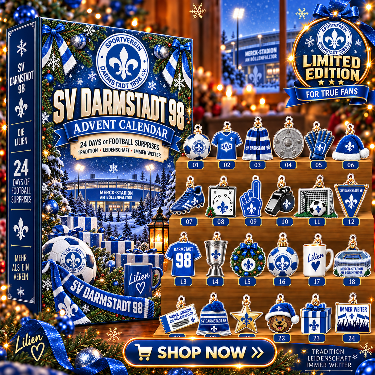 SV Darmstadt 98 Advent Calendar – 24 Days of Football Surprises | Holiday Ornament Set