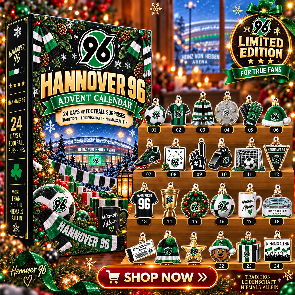 Hannover 96 Advent Calendar – 24 Days of Football Surprises | Holiday Ornament Set