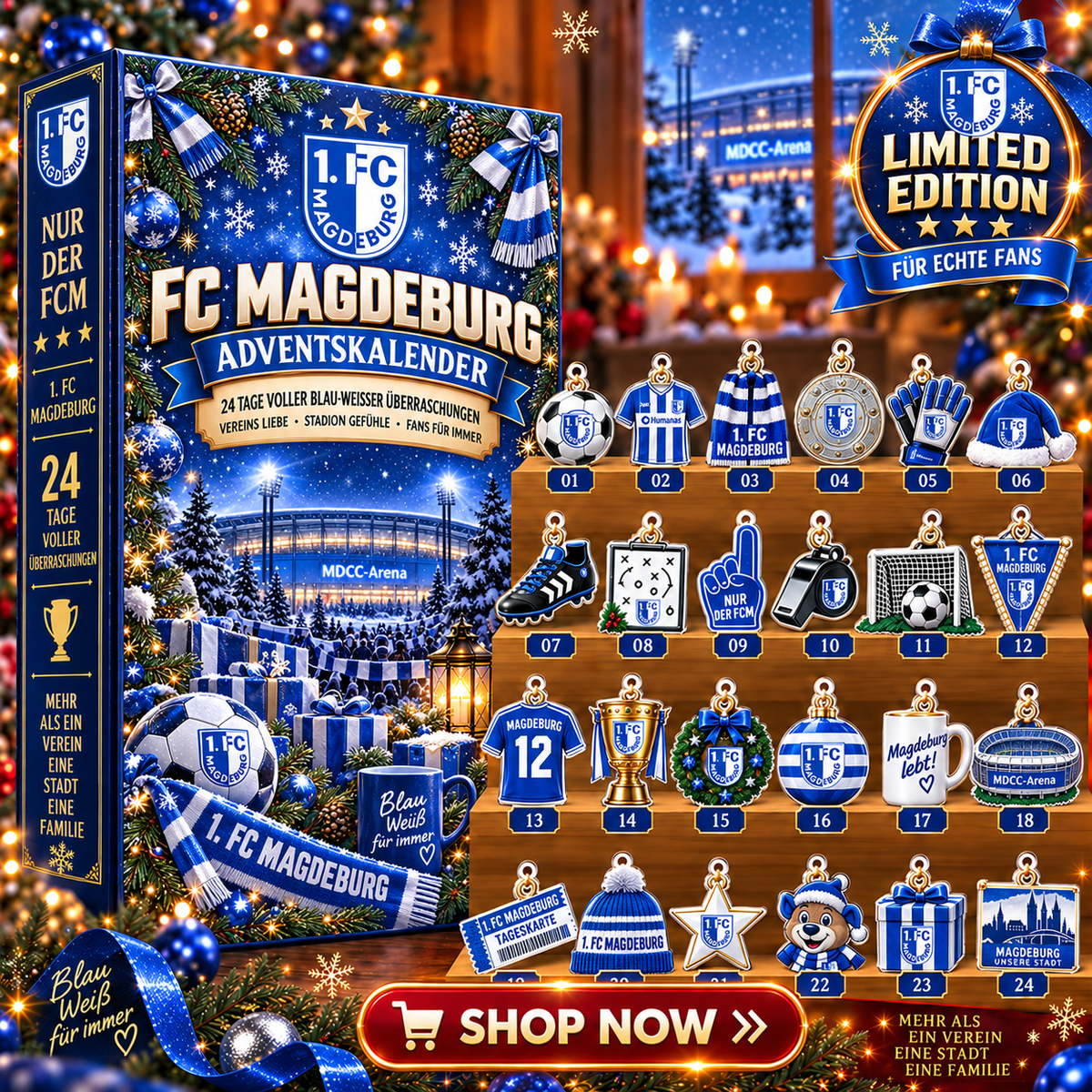 FC Magdeburg Advent Calendar – 24 Days of Football Surprises | Holiday Ornament Set