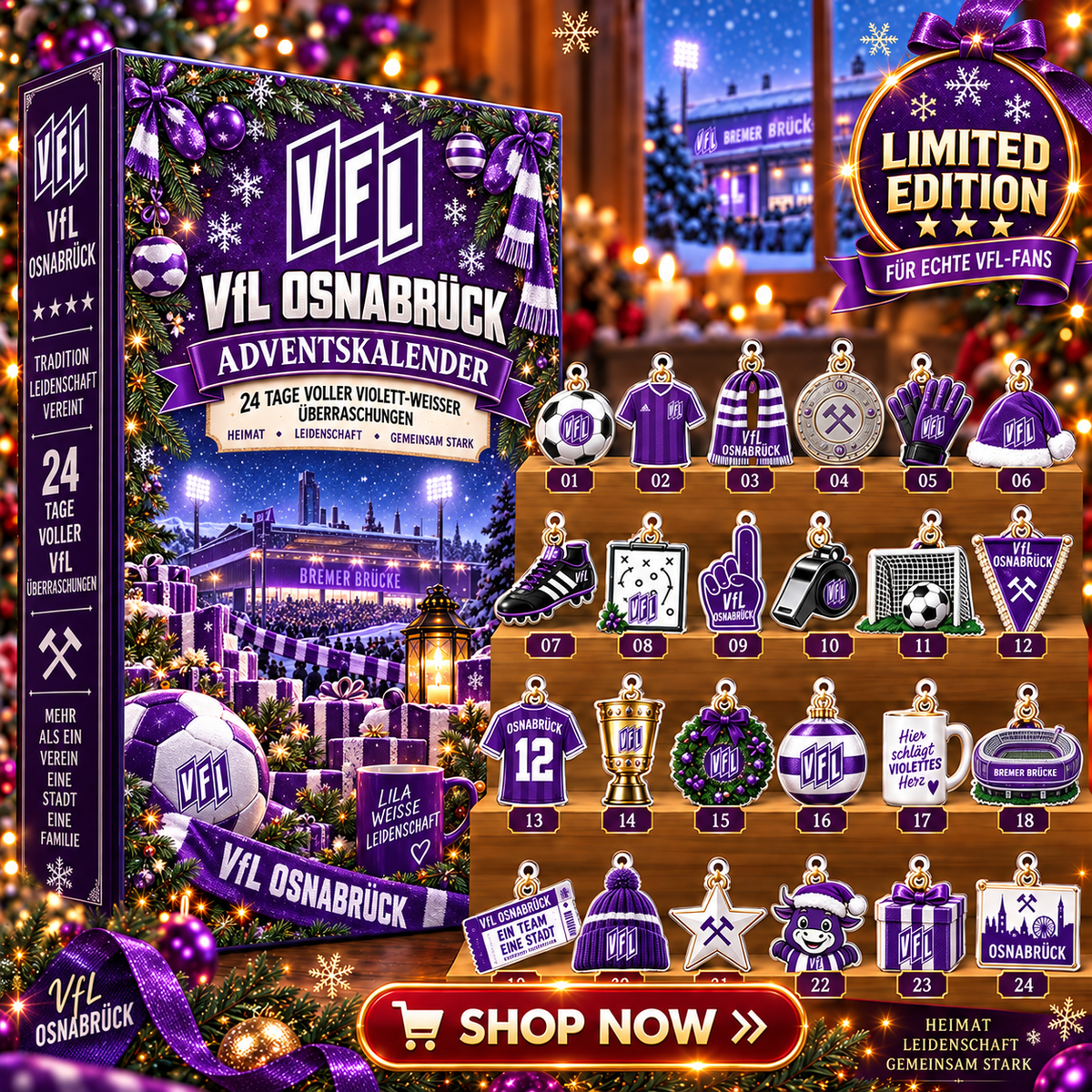 VfL Osnabrück Advent Calendar – 24 Days of Football Surprises | Holiday Ornament Set