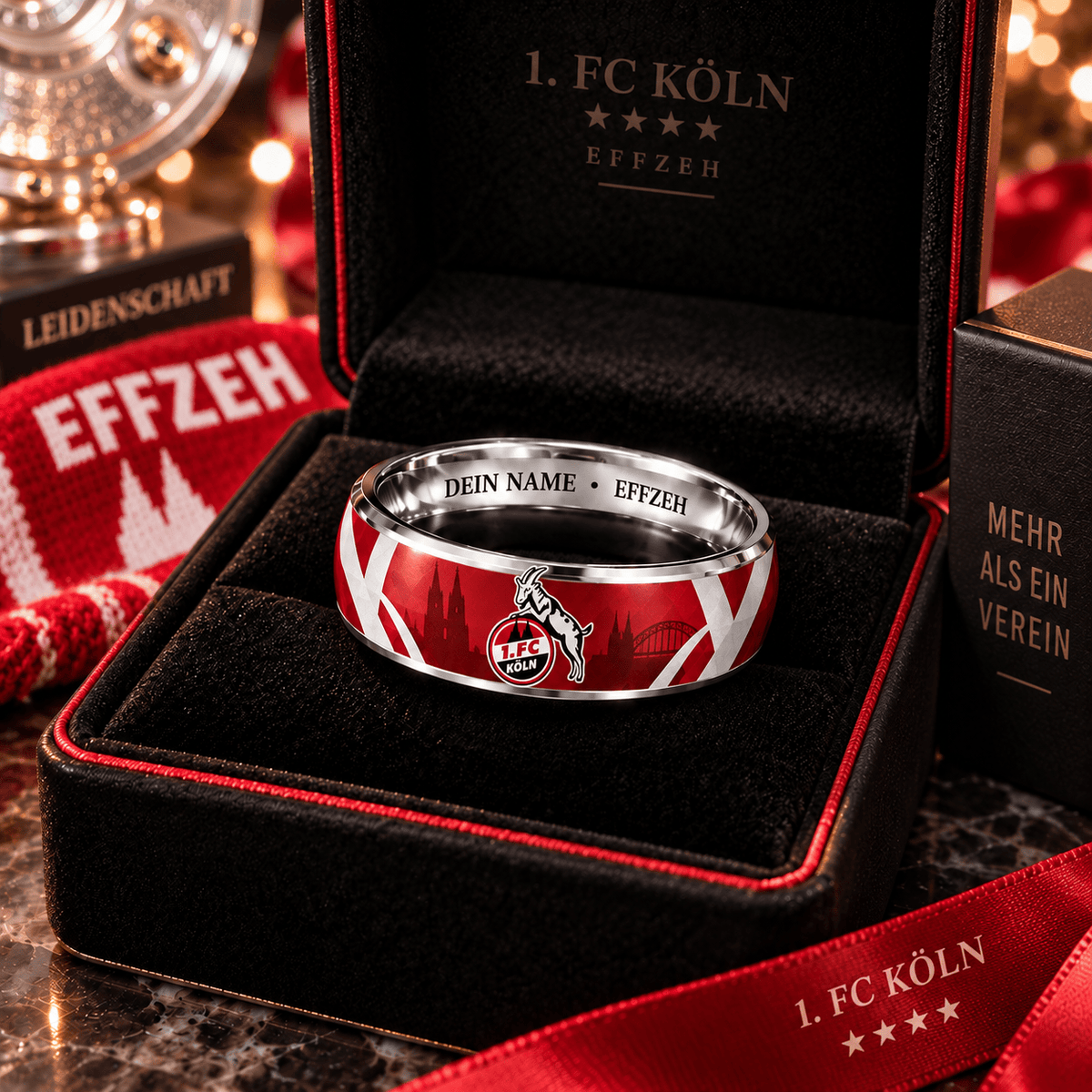1. FC Köln Custom Name Ring – Football Fan Jewelry Band