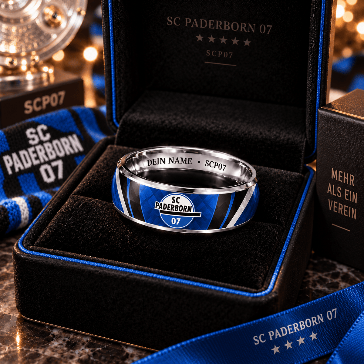 SC Paderborn 07 Custom Name Ring – Football Fan Jewelry Band