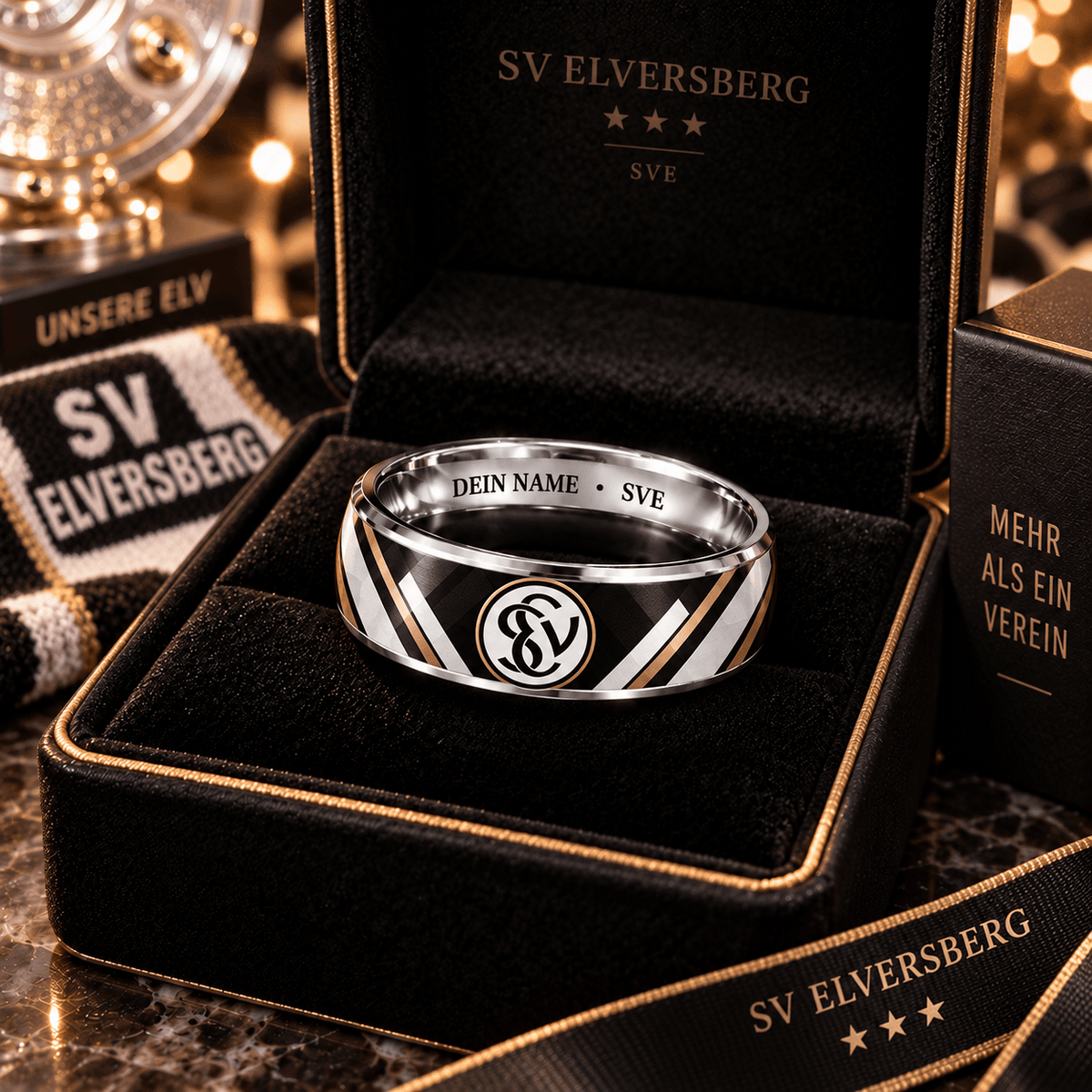 SV Elversberg Custom Name Ring – Football Fan Jewelry Band