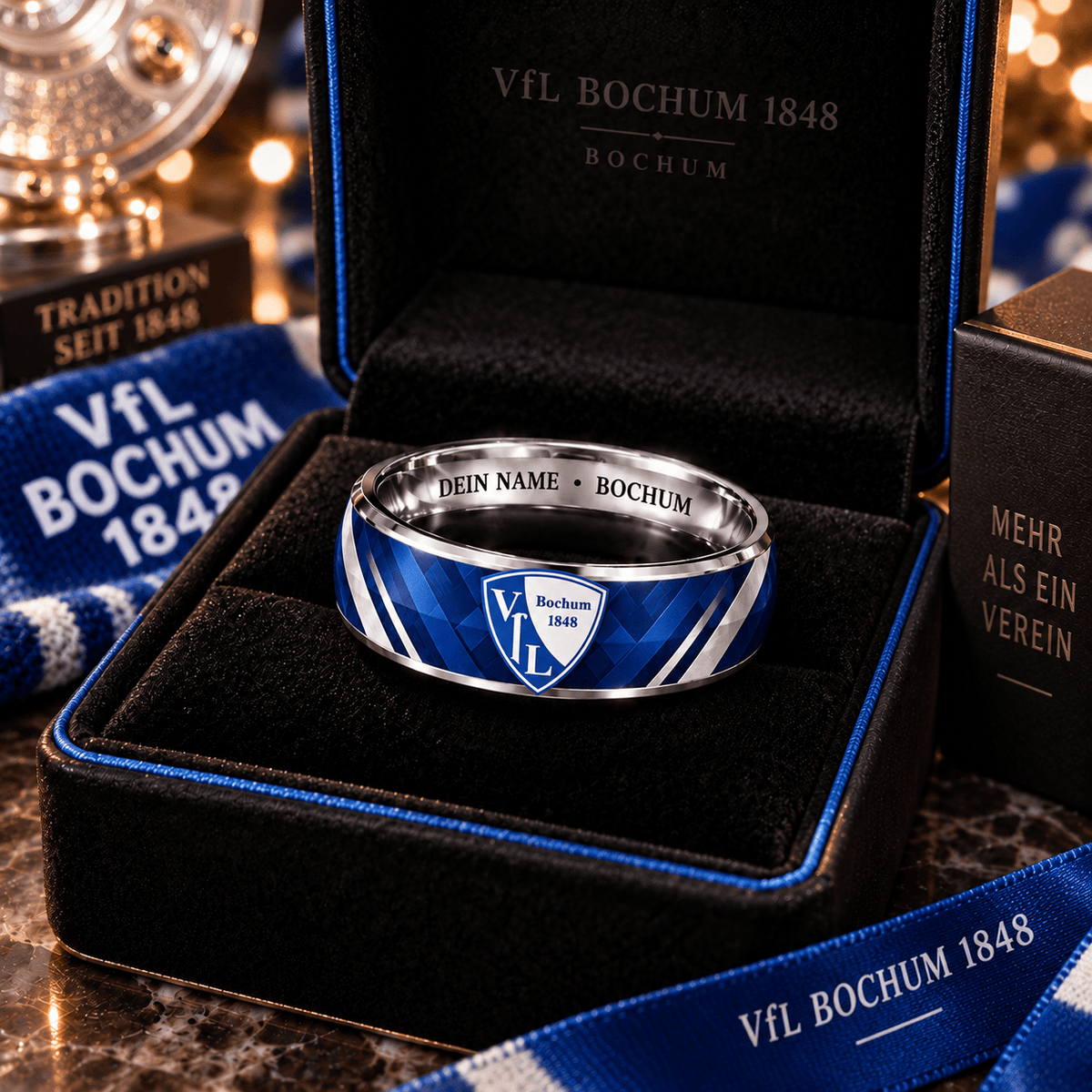 VfL Bochum Custom Name Ring – Football Fan Jewelry Band