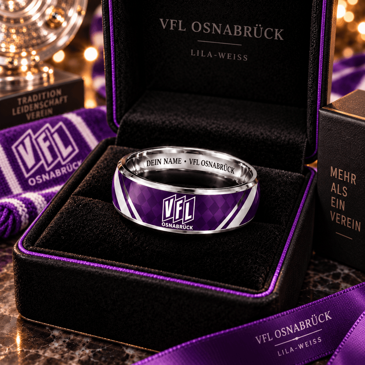 VfL Osnabrück Custom Name Ring – Football Fan Jewelry Band