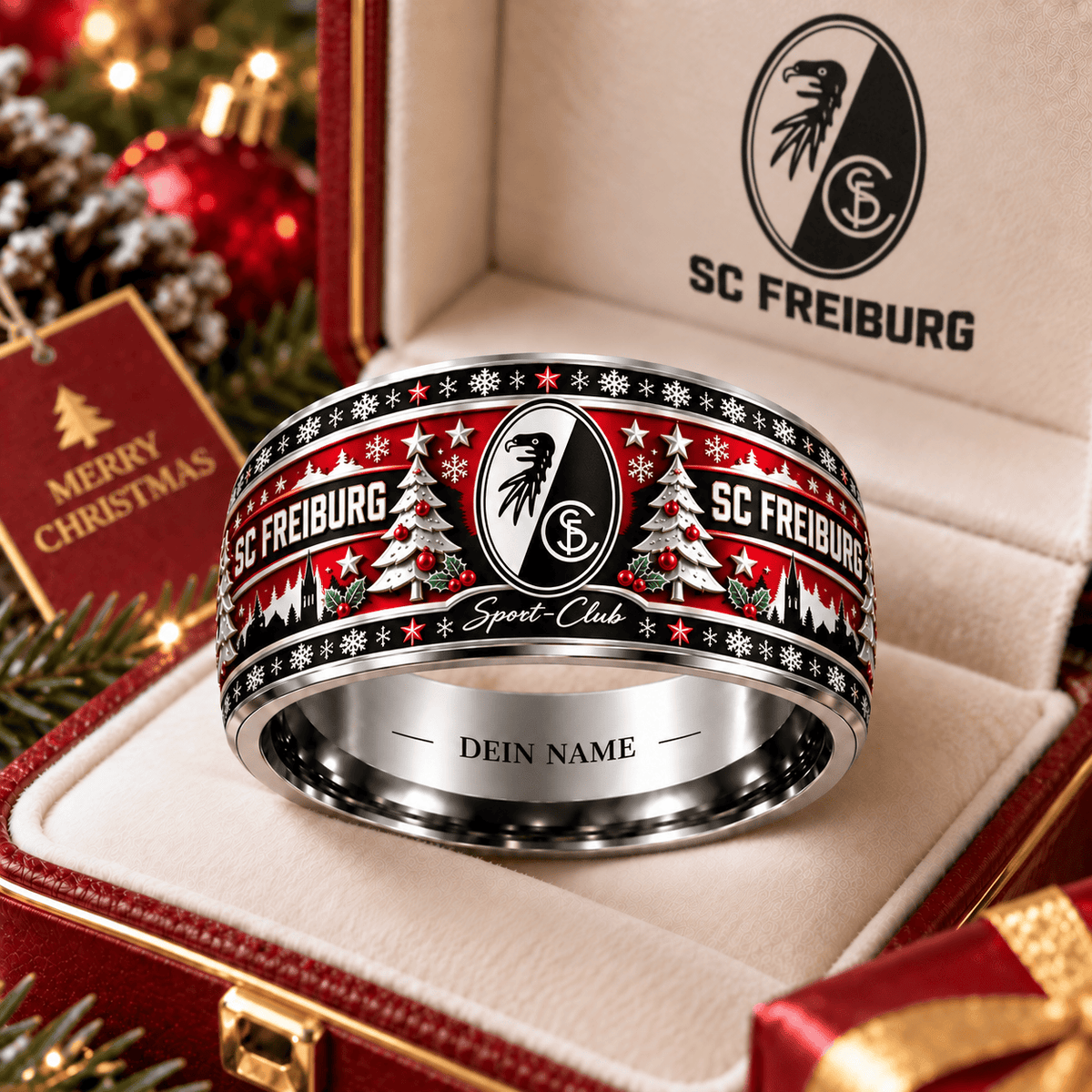 SC Freiburg Christmas Edition Personalized Ring