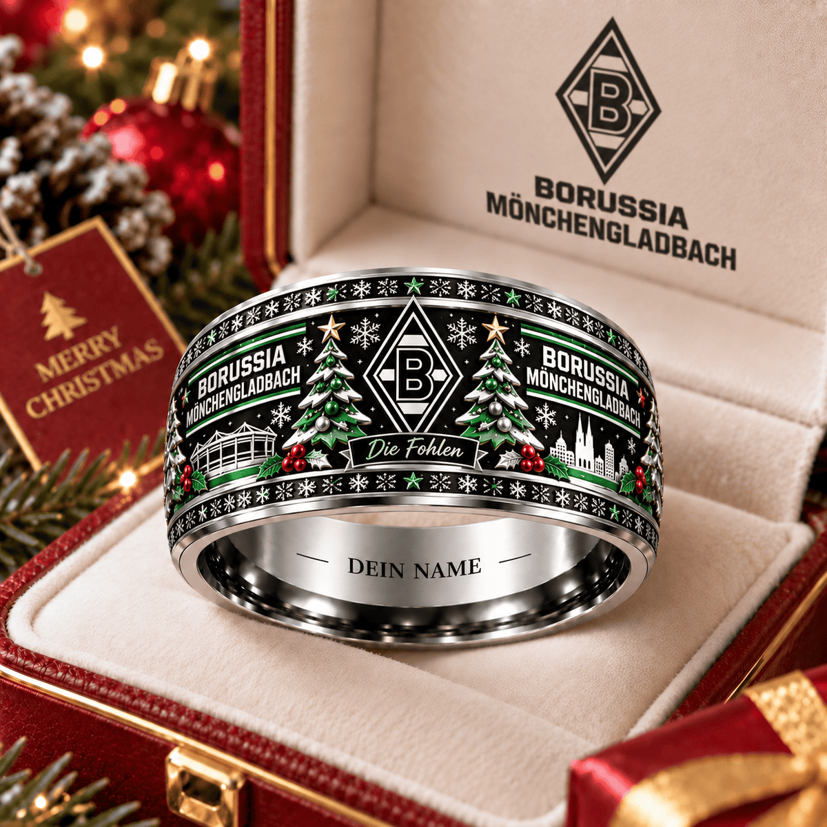 Borussia Mönchengladbach Christmas Edition Personalized Ring