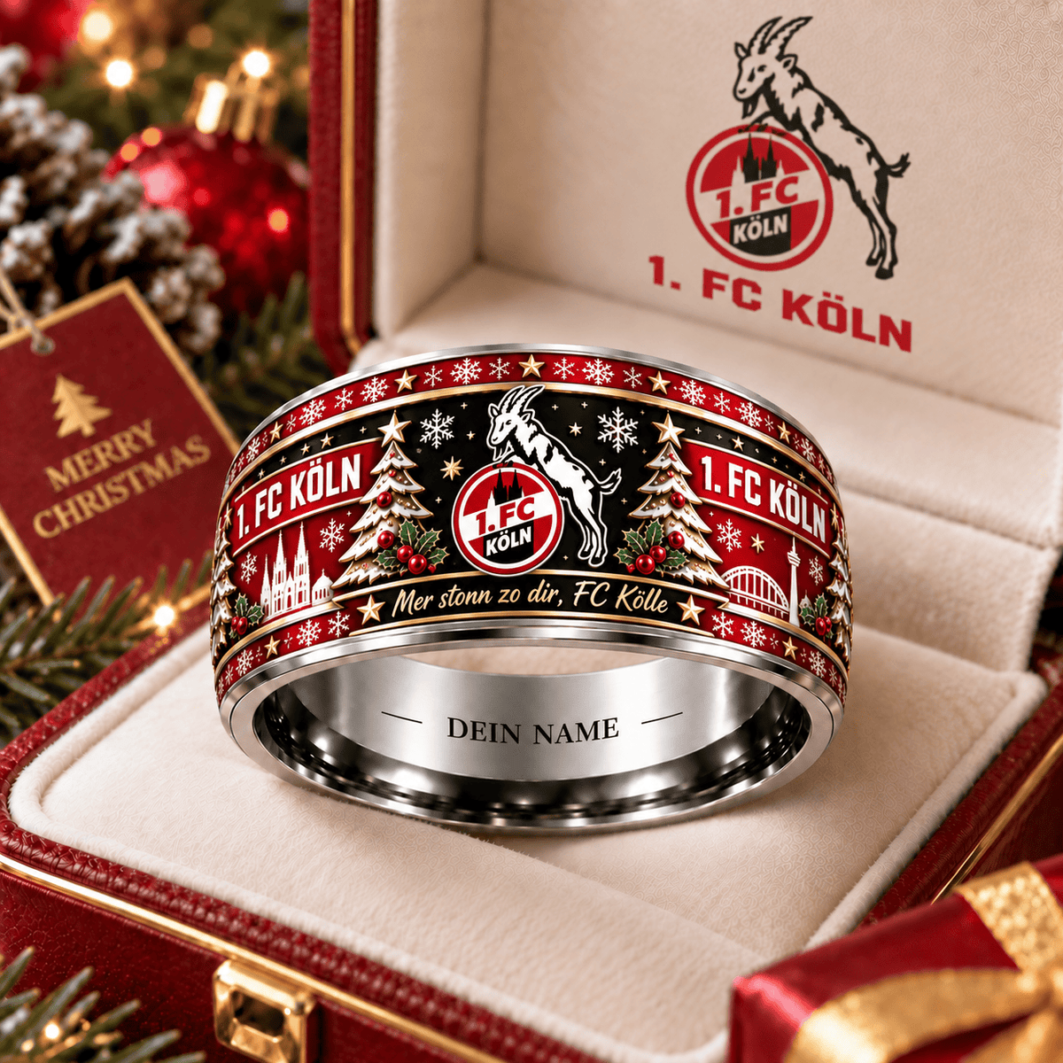 1. FC Köln Christmas Edition Personalized Ring