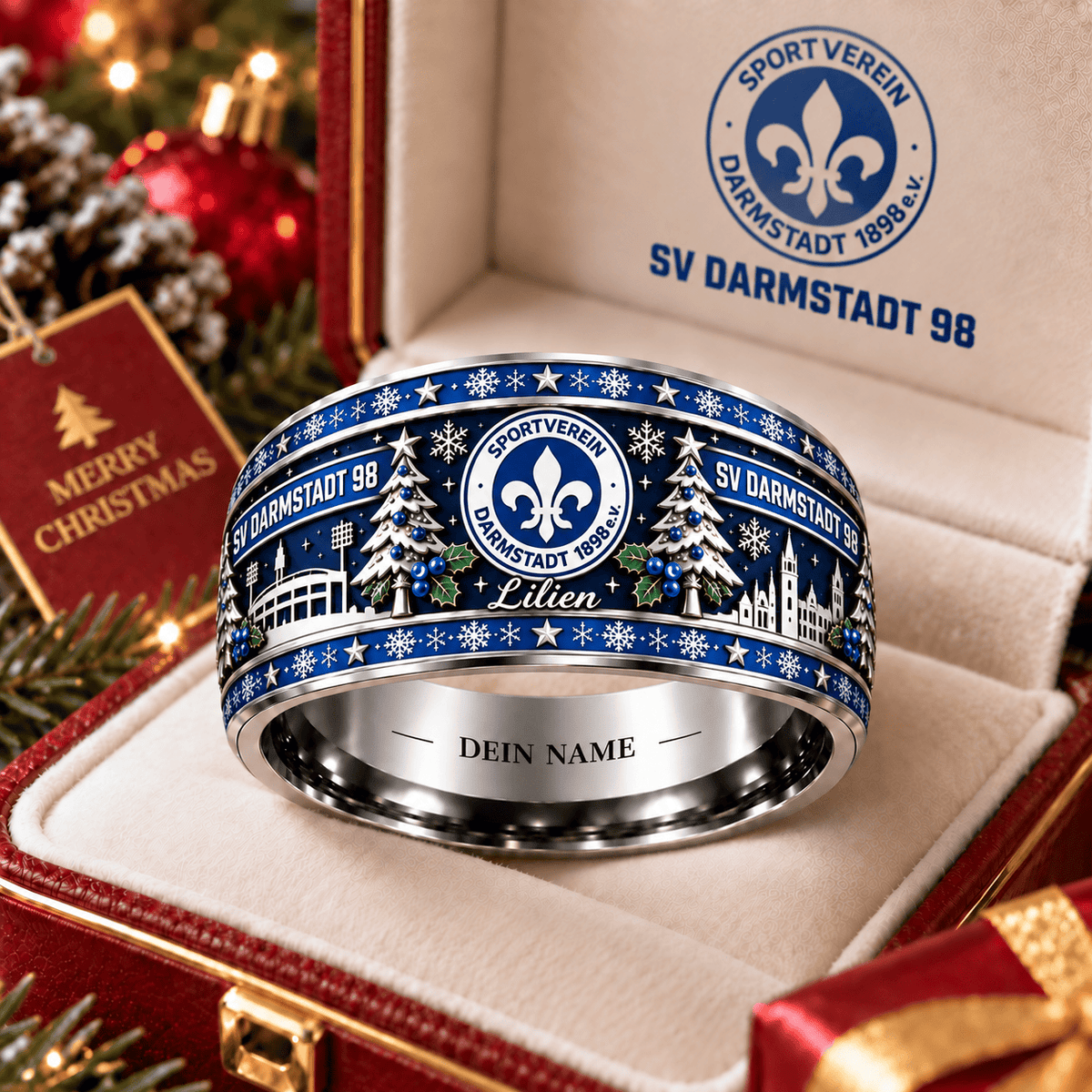 SV Darmstadt 98 Christmas Edition Personalized Ring