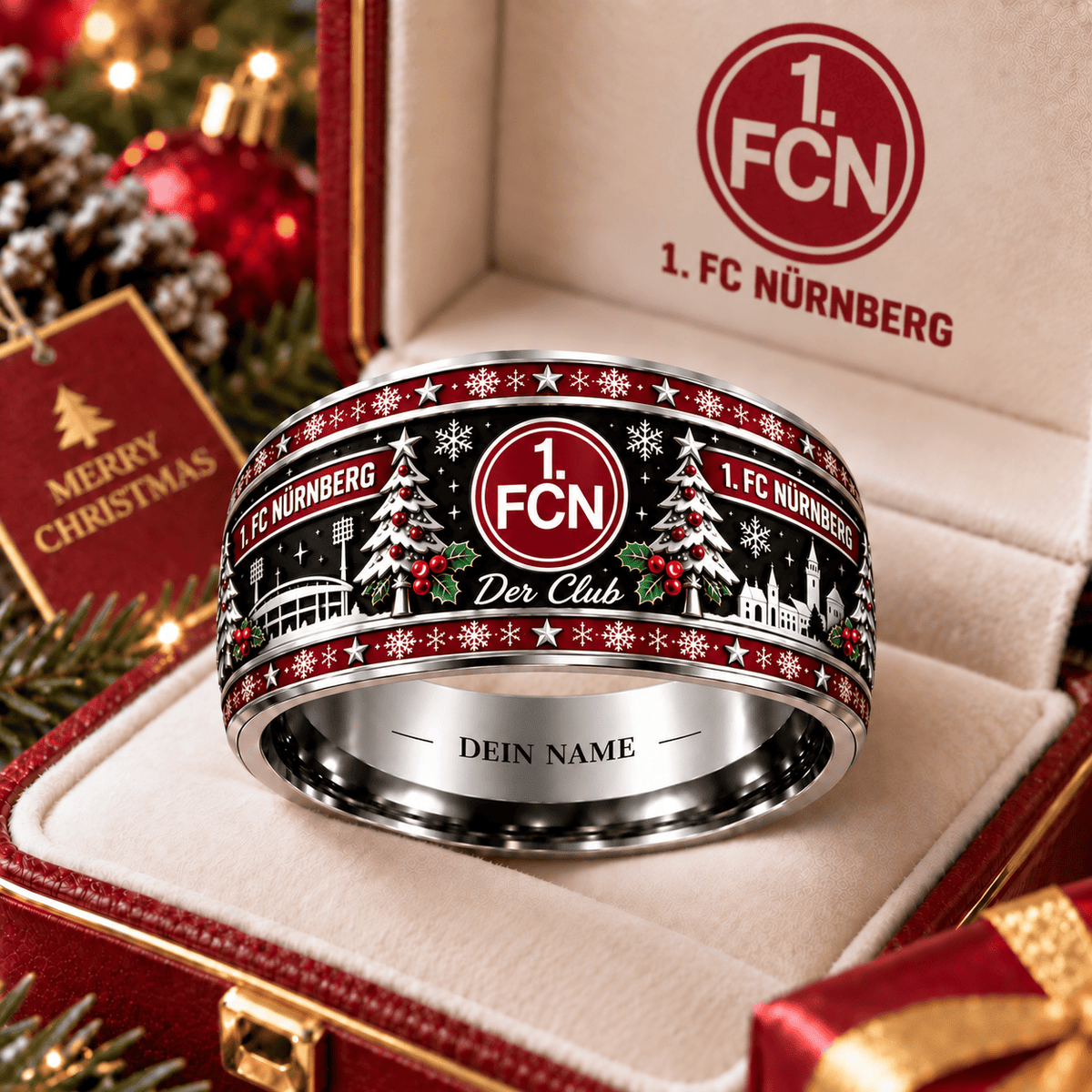 FC Nürnberg Christmas Edition Personalized Ring