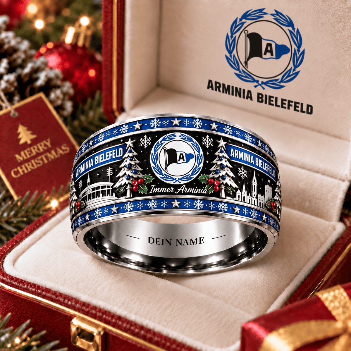 Arminia Bielefeld Christmas Edition Personalized Ring