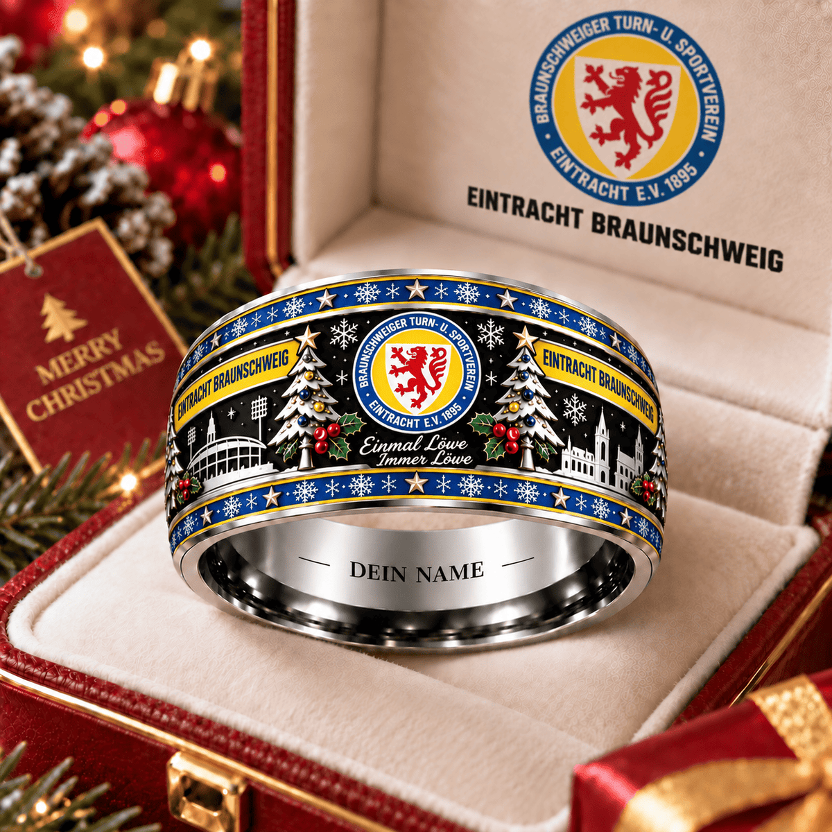 Eintracht Braunschweig Christmas Edition Personalized Ring