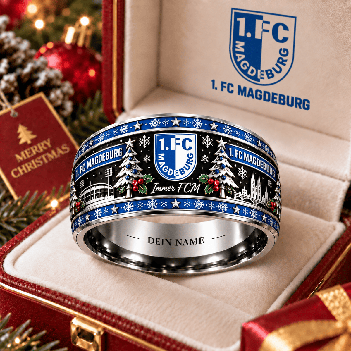 FC Magdeburg Christmas Edition Personalized Ring