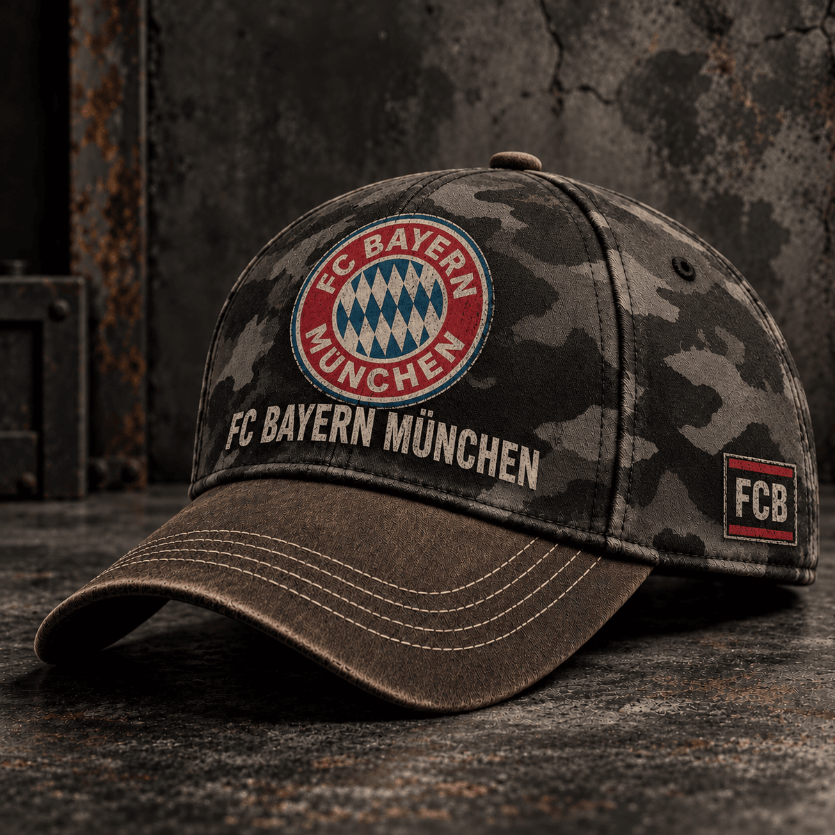 Bayern Munich Tactical Camo Cap – Retro Football Fan Baseball Hat