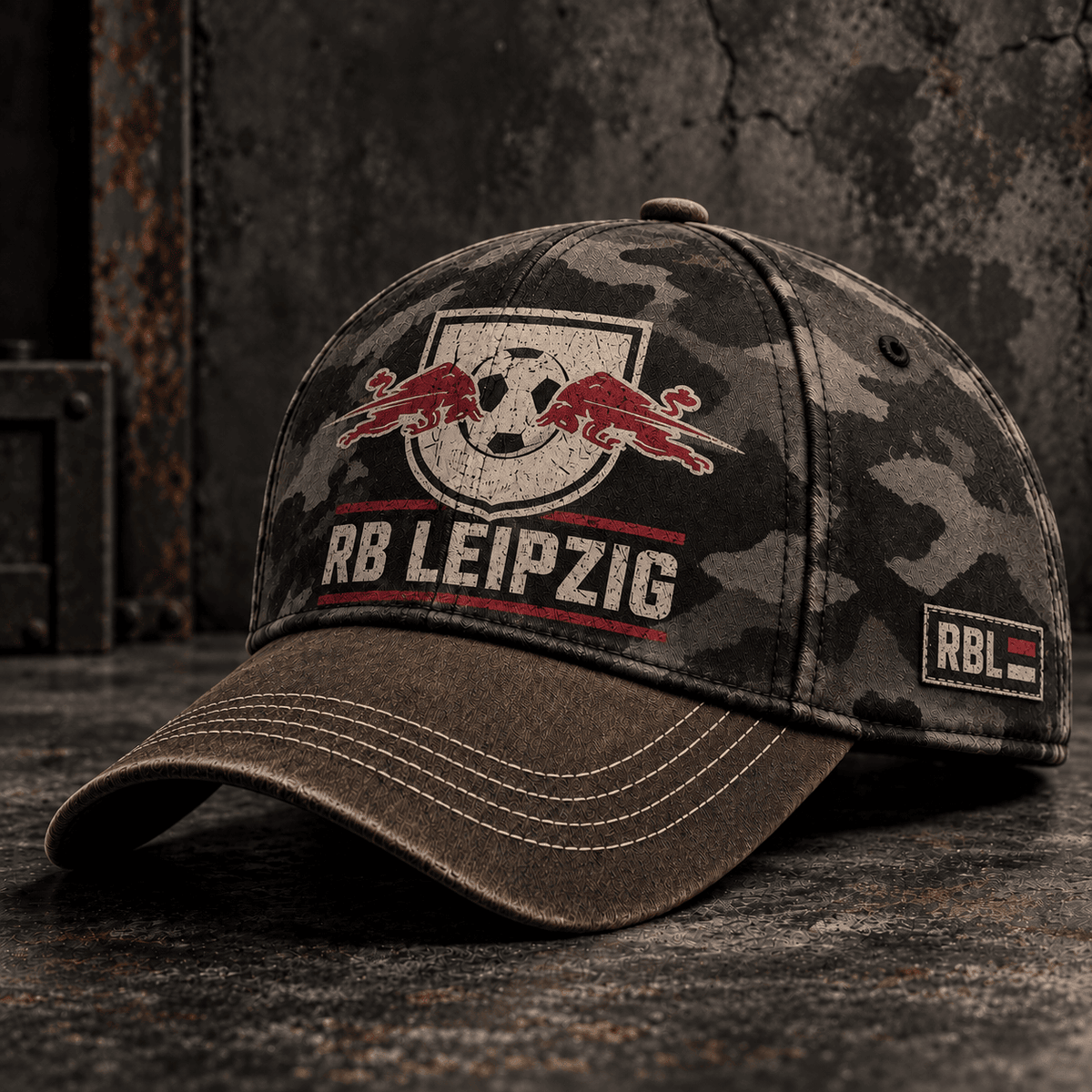 RB Leipzig Tactical Camo Cap – Retro Football Fan Baseball Hat