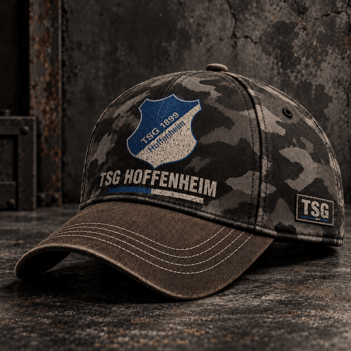 TSG Hoffenheim Tactical Camo Cap – Retro Football Fan Baseball Hat