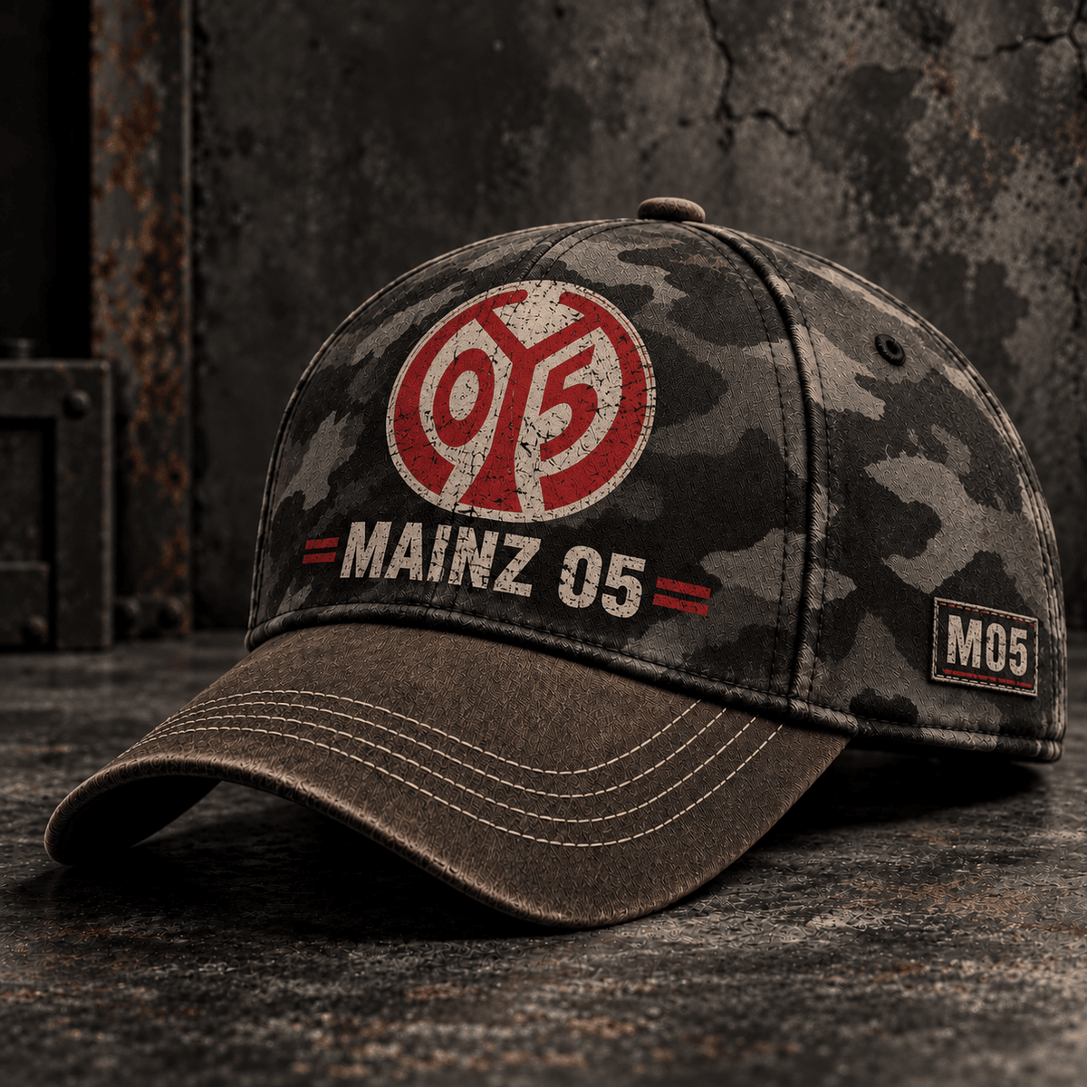Mainz 05 Tactical Camo Cap – Retro Football Fan Baseball Hat