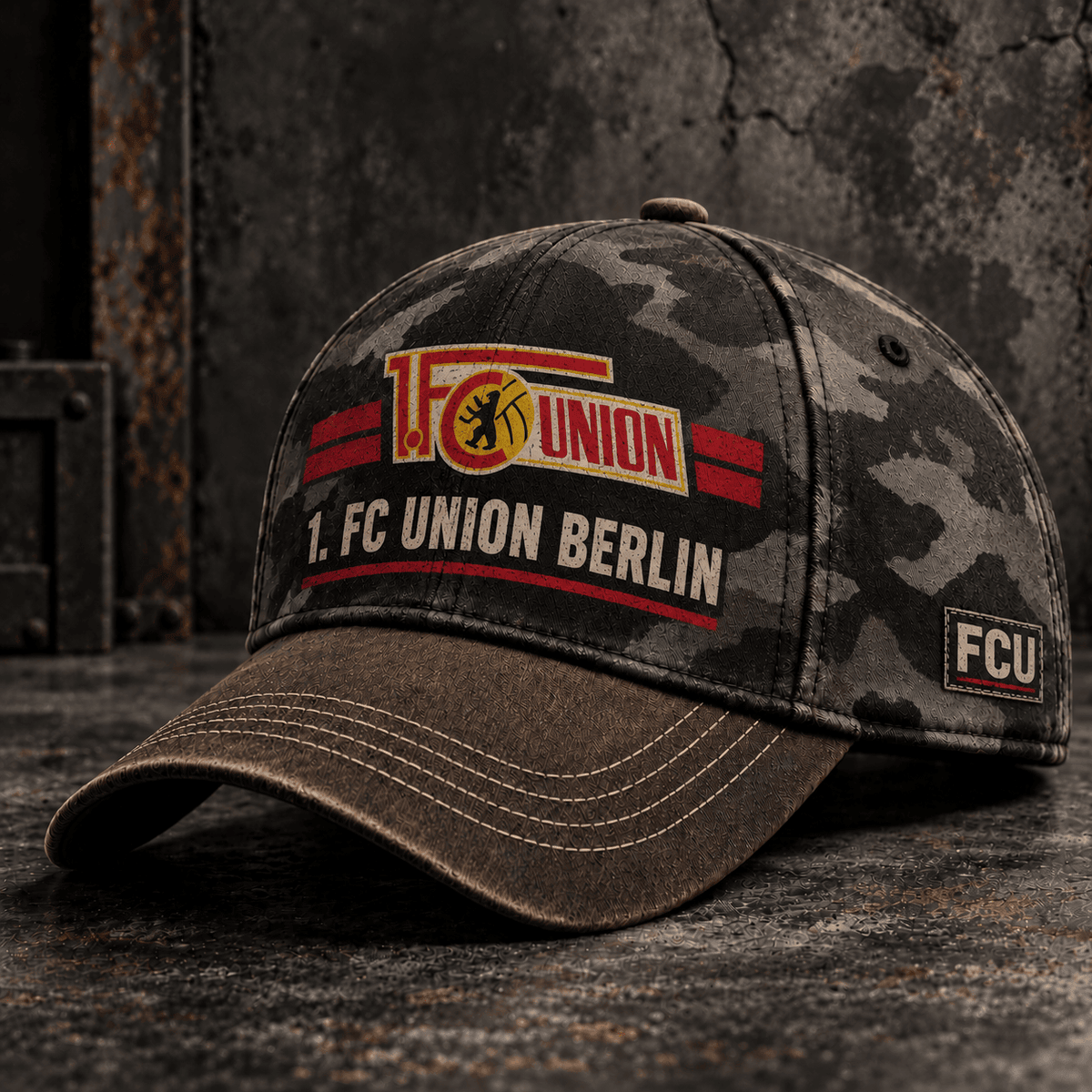 Union Berlin Tactical Camo Cap – Retro Football Fan Baseball Hat
