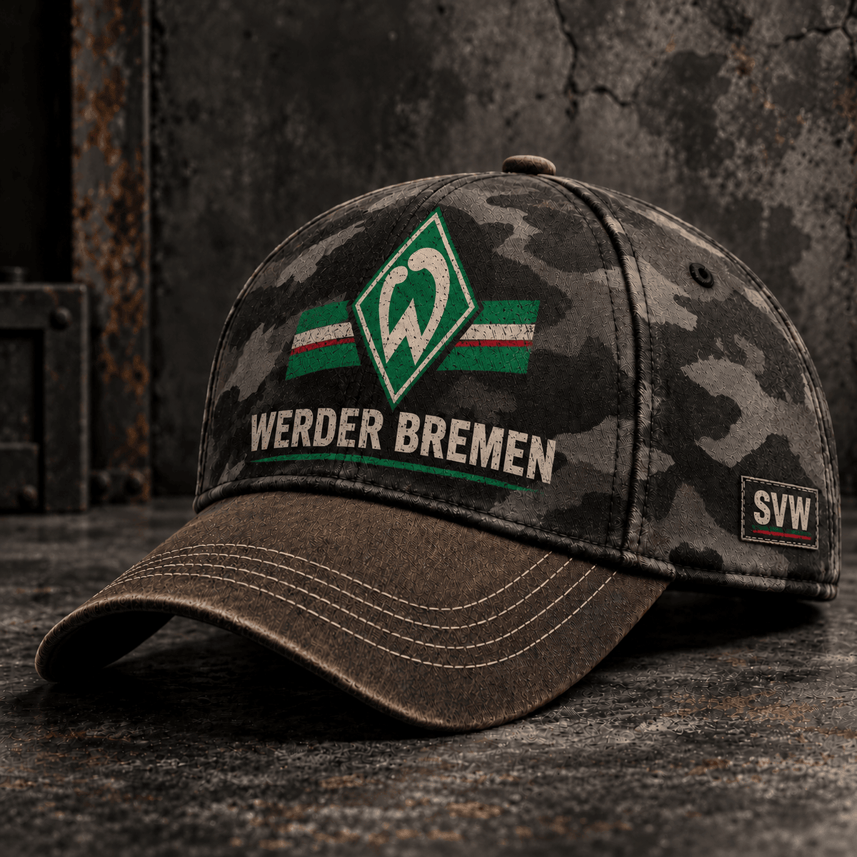 Werder Bremen Tactical Camo Cap – Retro Football Fan Baseball Hat