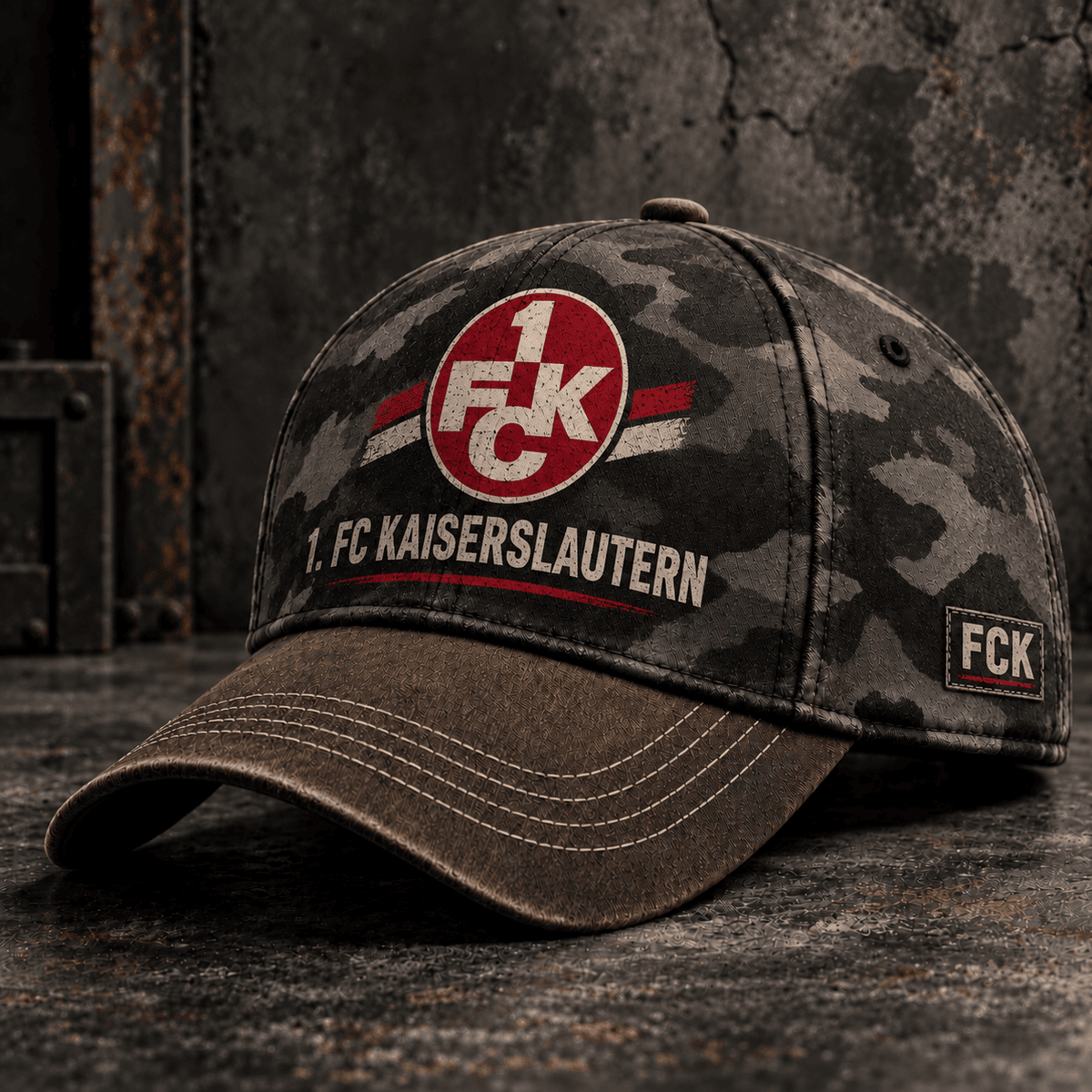 FC Kaiserslautern Tactical Camo Cap – Retro Football Fan Baseball Hat