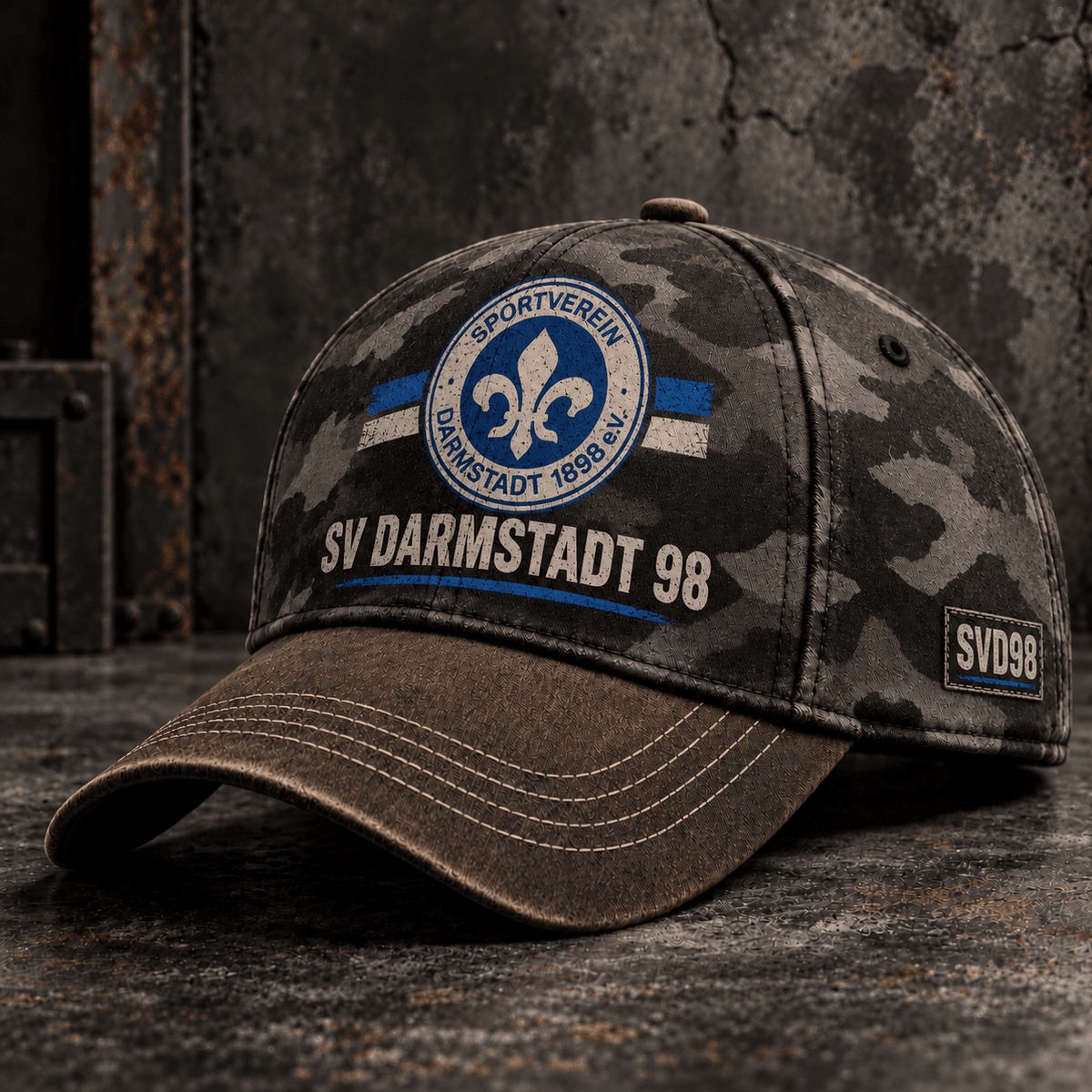 SV Darmstadt 98 Tactical Camo Cap – Retro Football Fan Baseball Hat