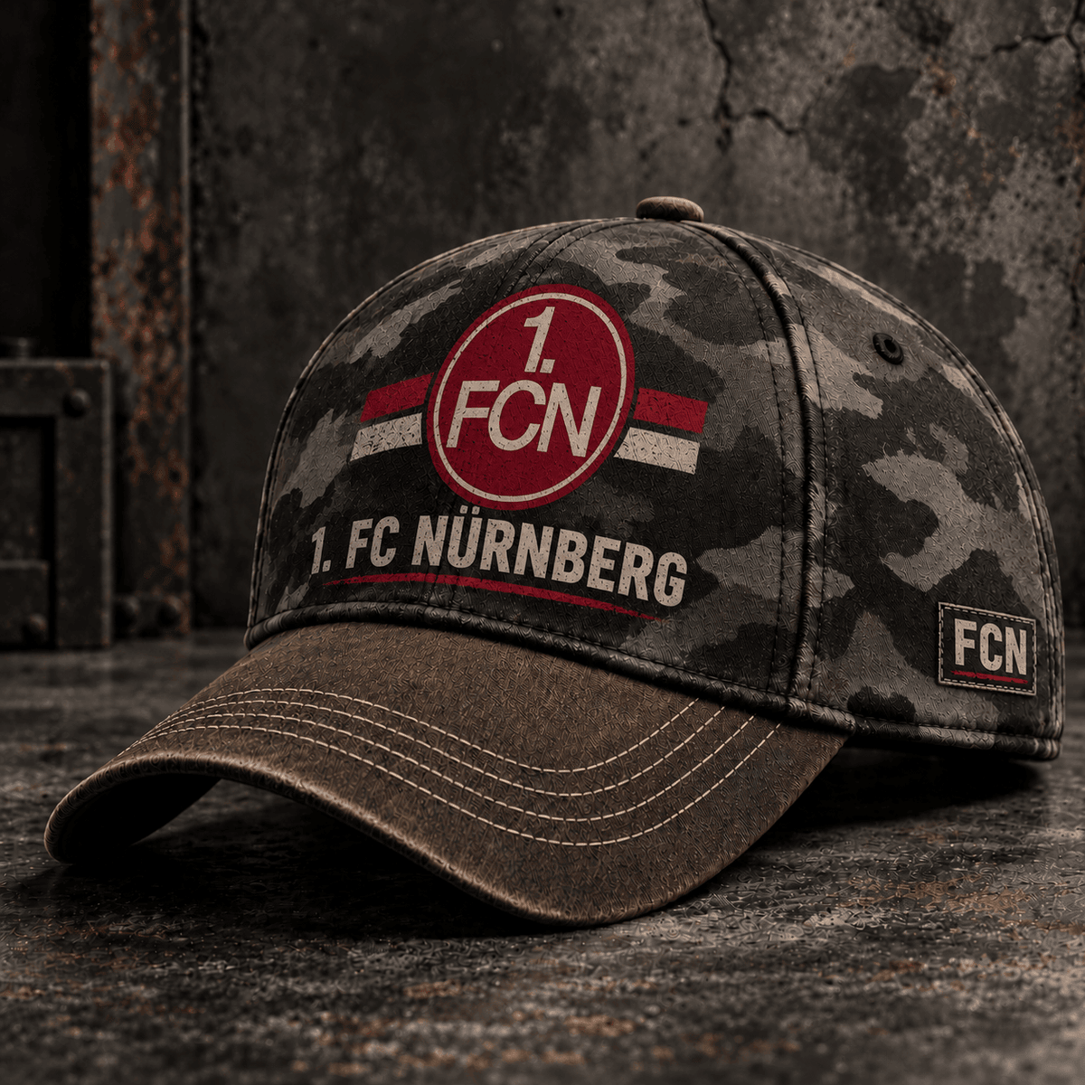 FC Nürnberg Tactical Camo Cap – Retro Football Fan Baseball Hat