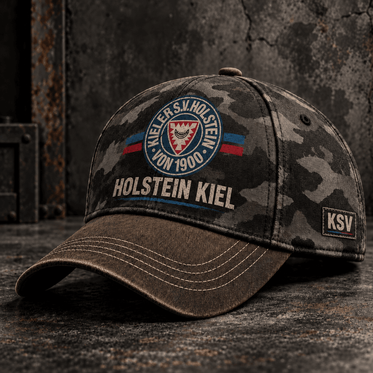 Holstein Kiel Tactical Camo Cap – Retro Football Fan Baseball Hat