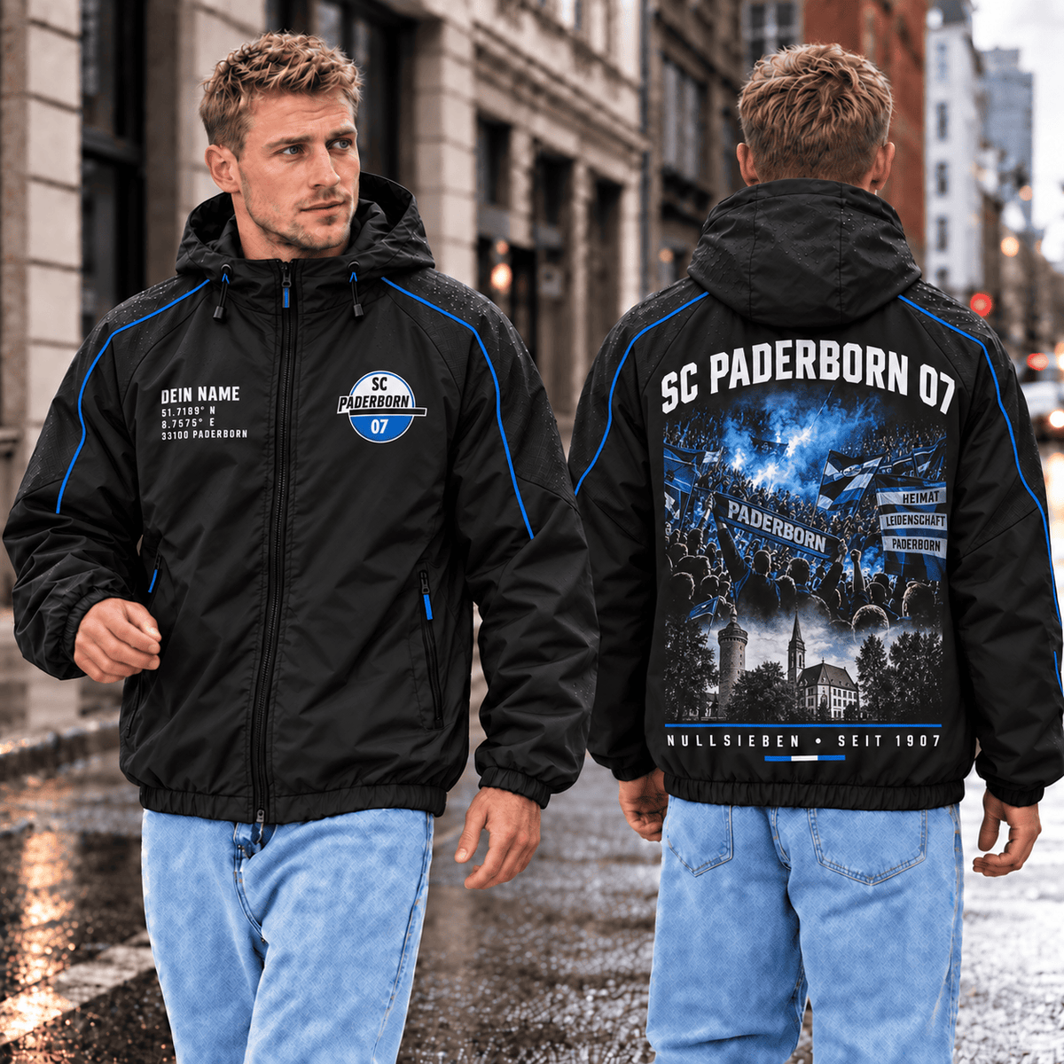 SC Paderborn 07 Personalized Windbreaker – Stadium & Skyline Edition