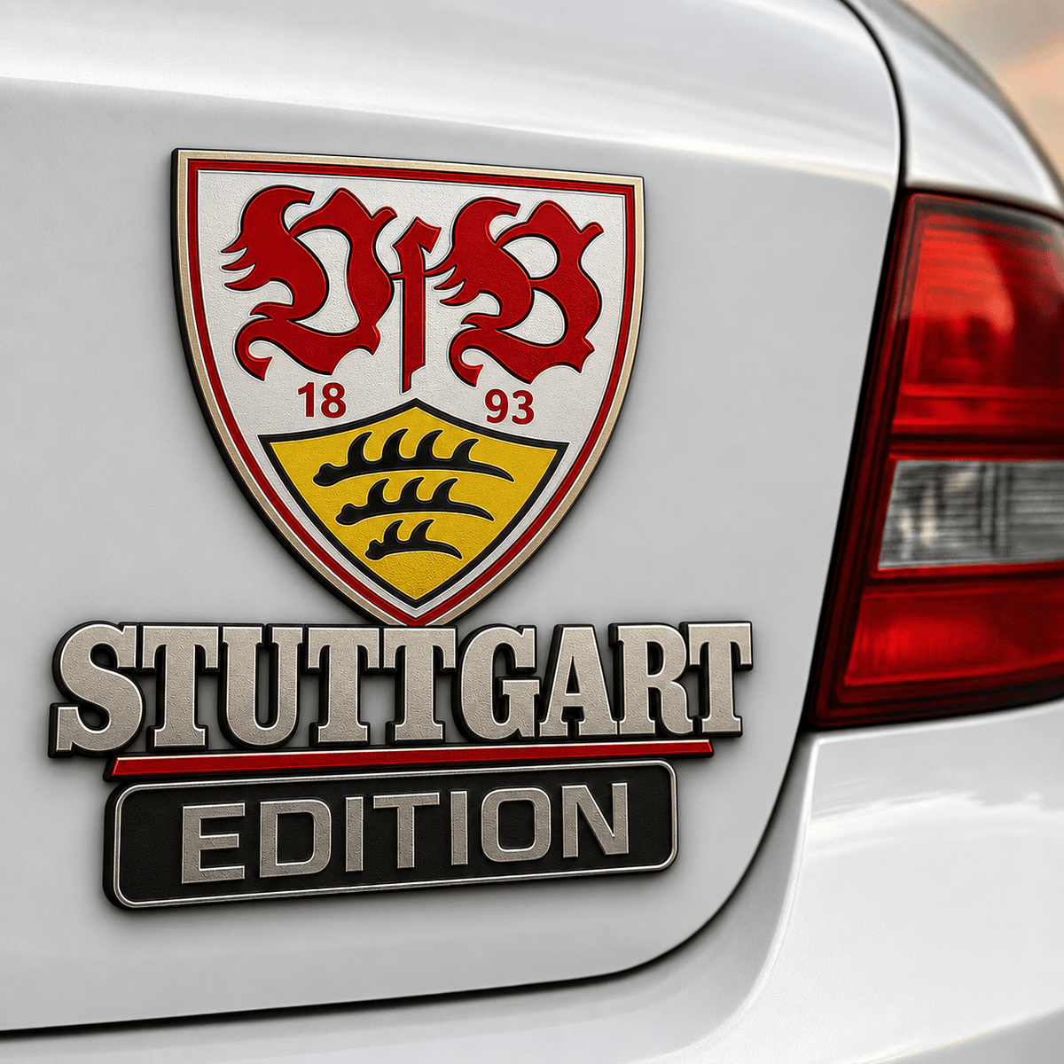 VfB Stuttgart 3D Chrome Car Badge