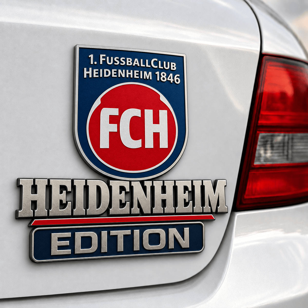 FC Heidenheim 3D Chrome Car Badge
