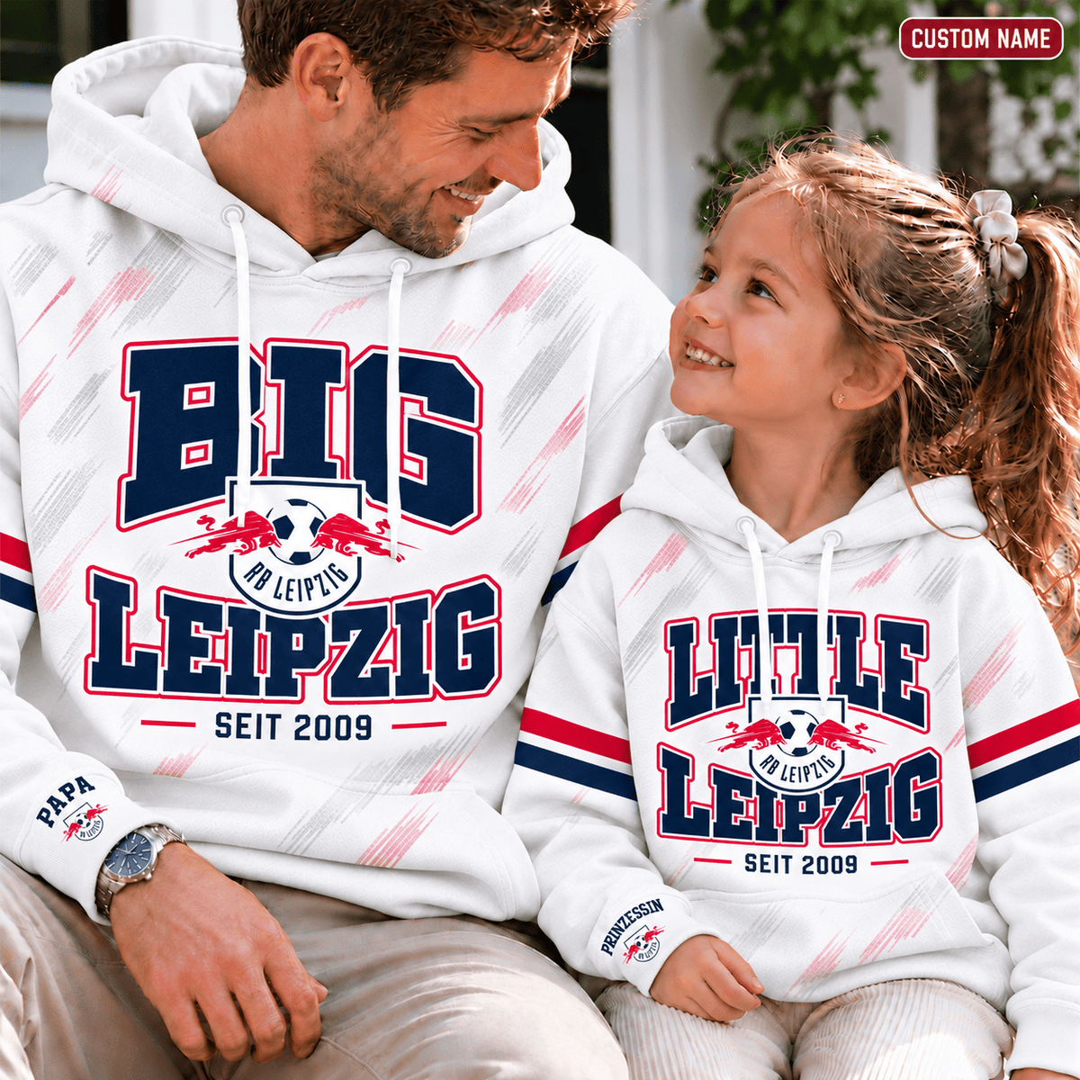 RB Leipzig Personalized Dad & Me Hoodie – Big & Little Matching Set