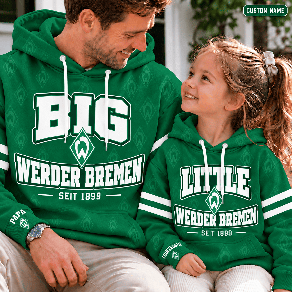 Werder Bremen Personalized Dad & Me Hoodie – Big & Little Matching Set