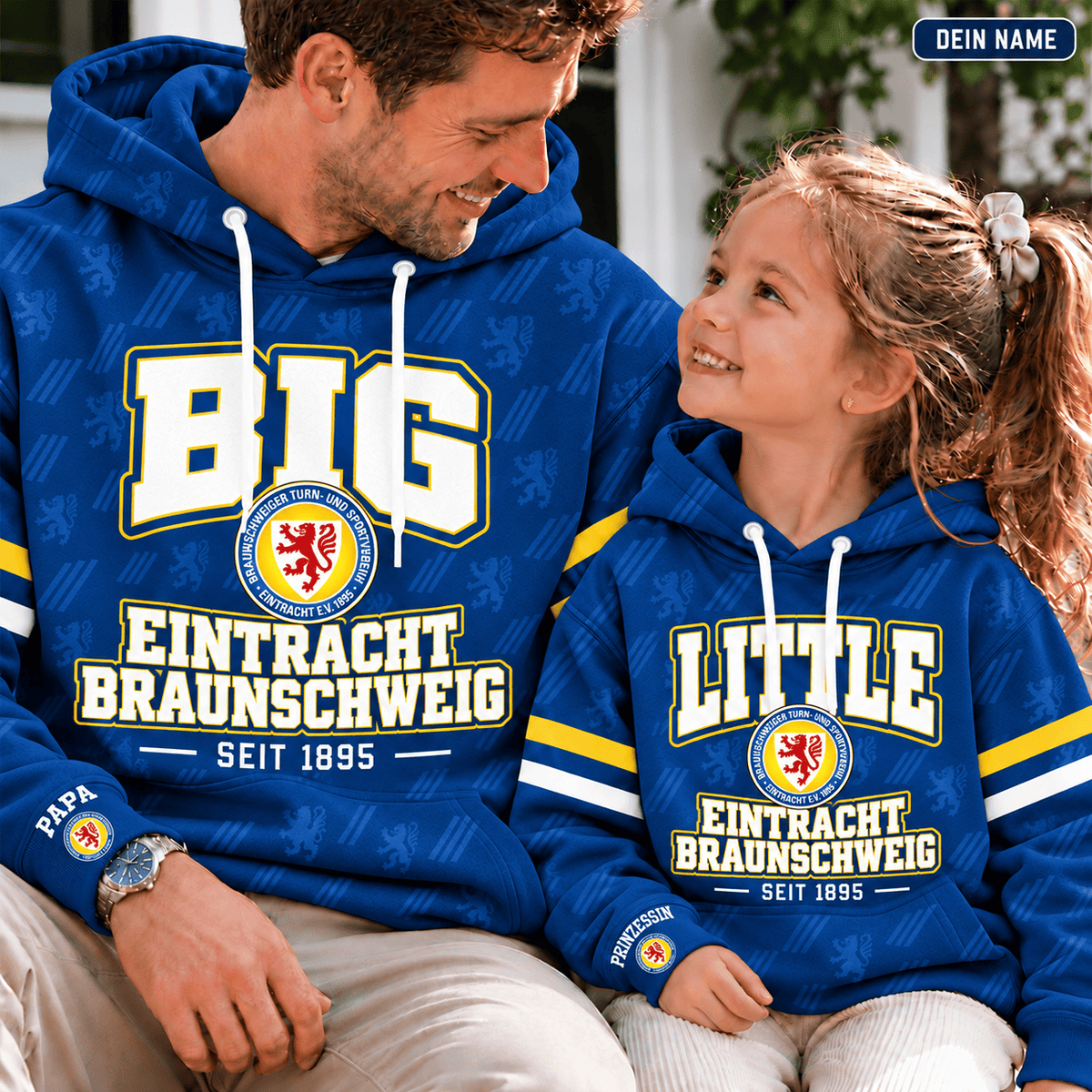 Eintracht Braunschweig Personalized Dad & Me Hoodie – Big & Little Matching Set