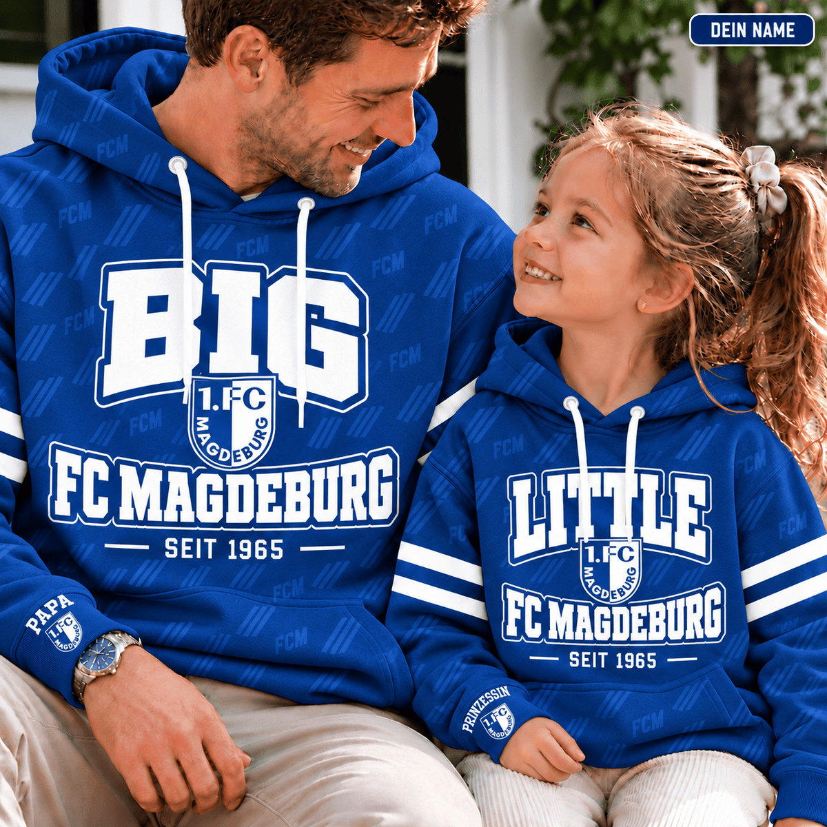 FC Magdeburg Personalized Dad & Me Hoodie – Big & Little Matching Set