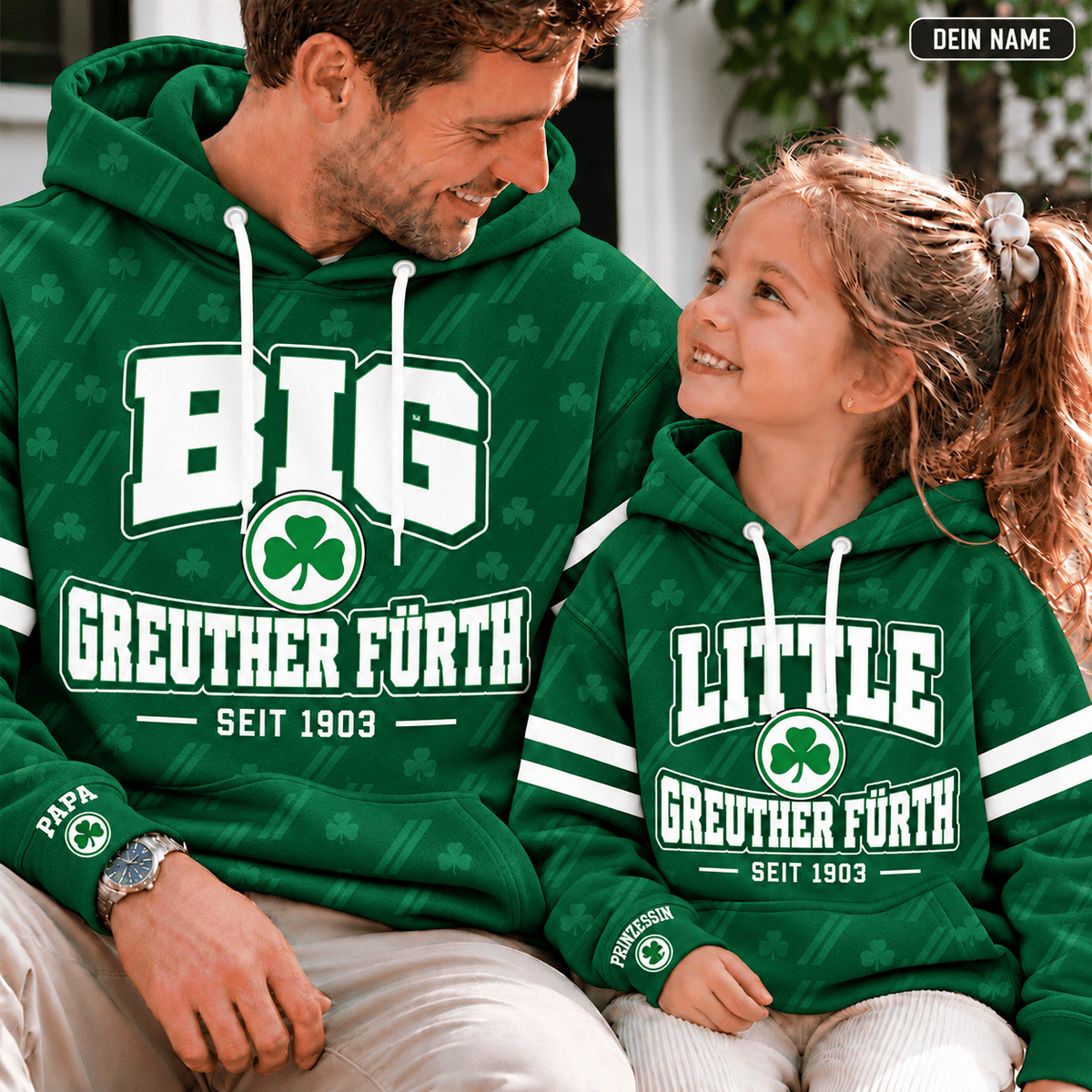SpVgg Greuther Fürth Personalized Dad & Me Hoodie – Big & Little Matching Set