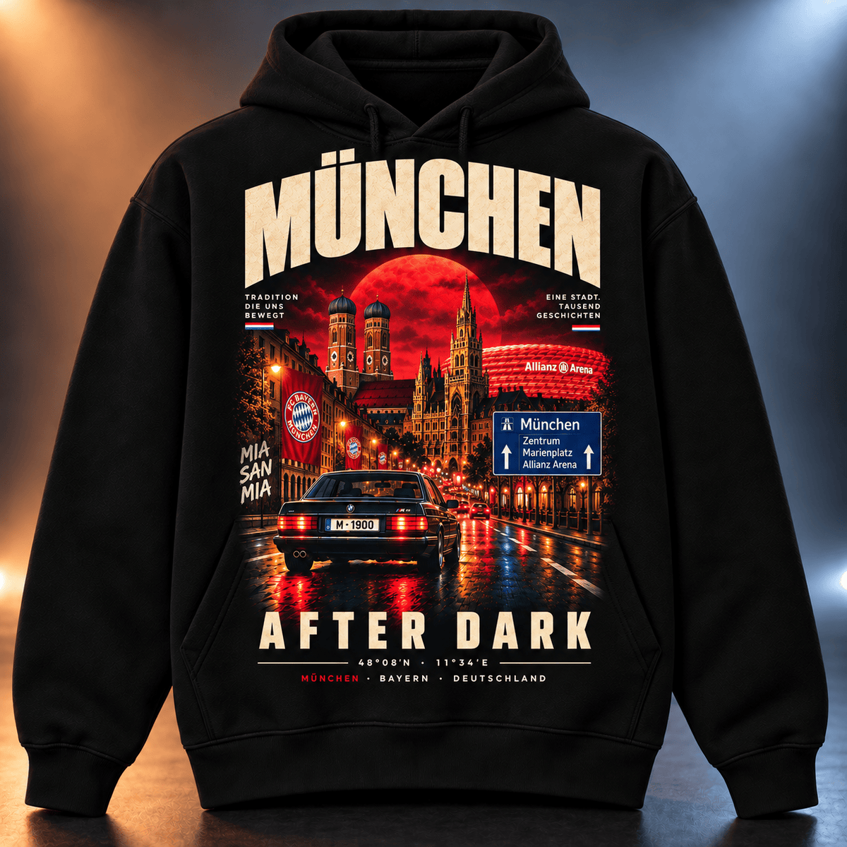 Bayern Munich After Dark Hoodie – Vintage Cityscape Pullover