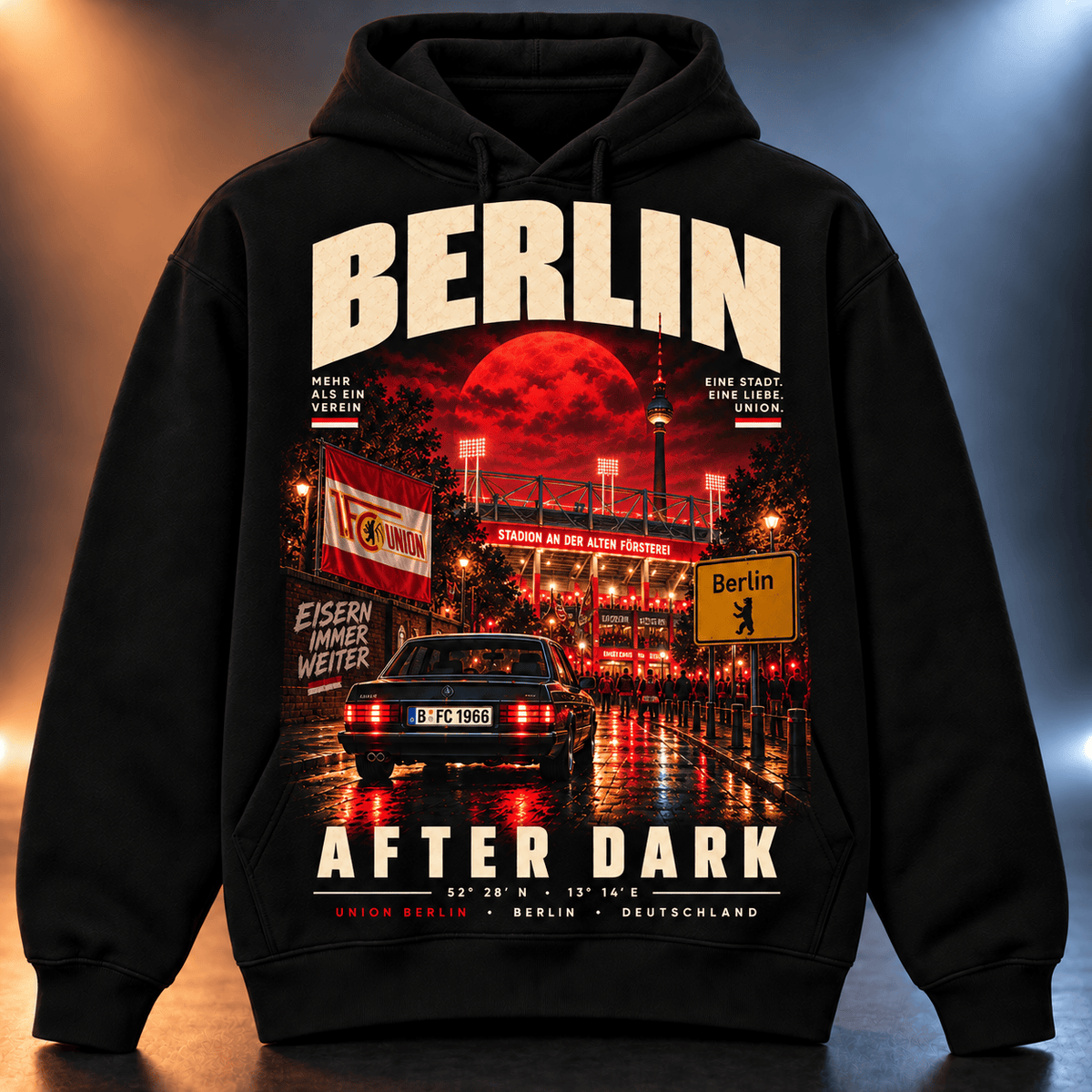 Union Berlin After Dark Hoodie – Vintage Cityscape Pullover