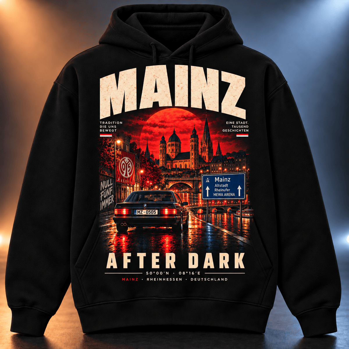 Mainz 05 After Dark Hoodie – Vintage Cityscape Pullover