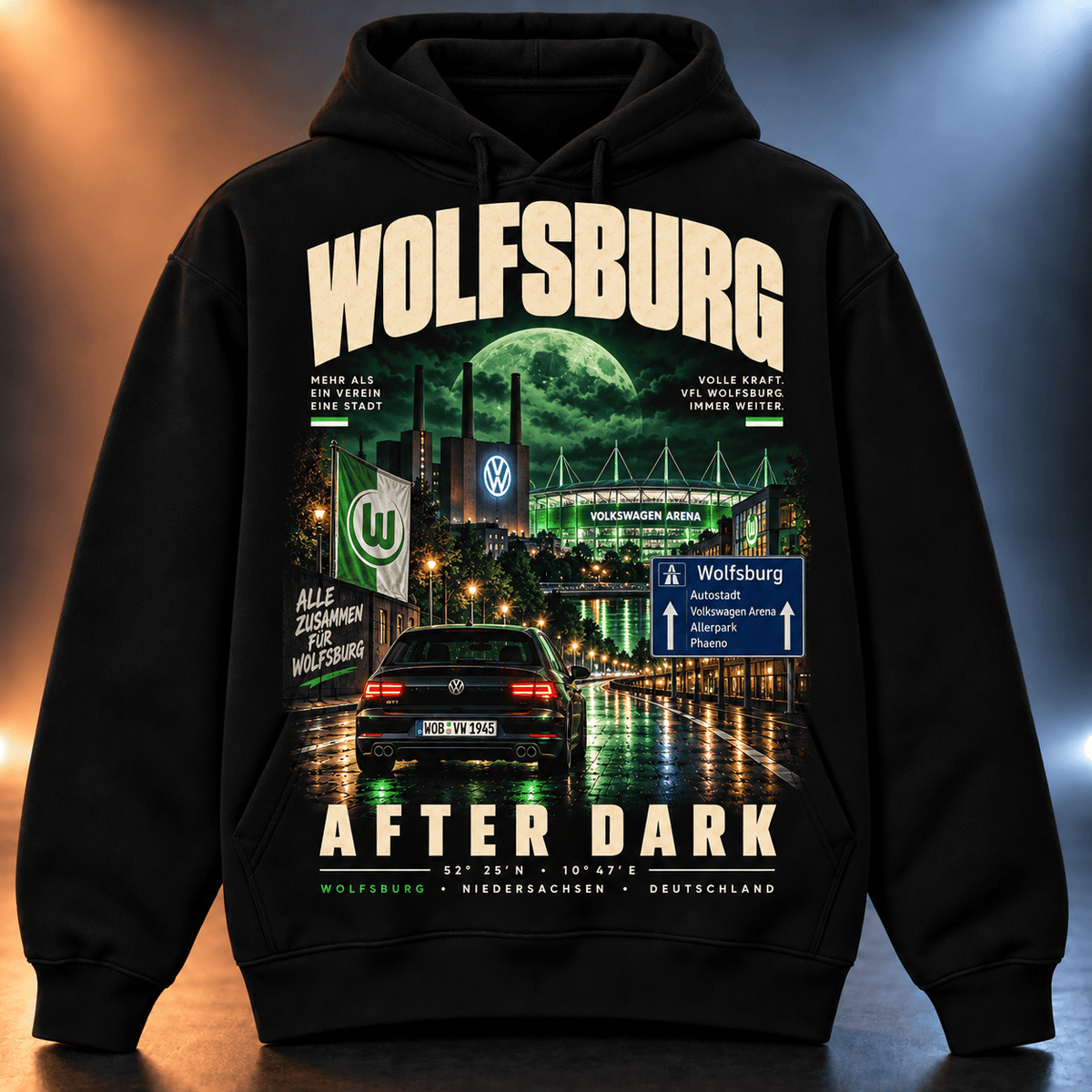 VfL Wolfsburg After Dark Hoodie – Vintage Cityscape Pullover