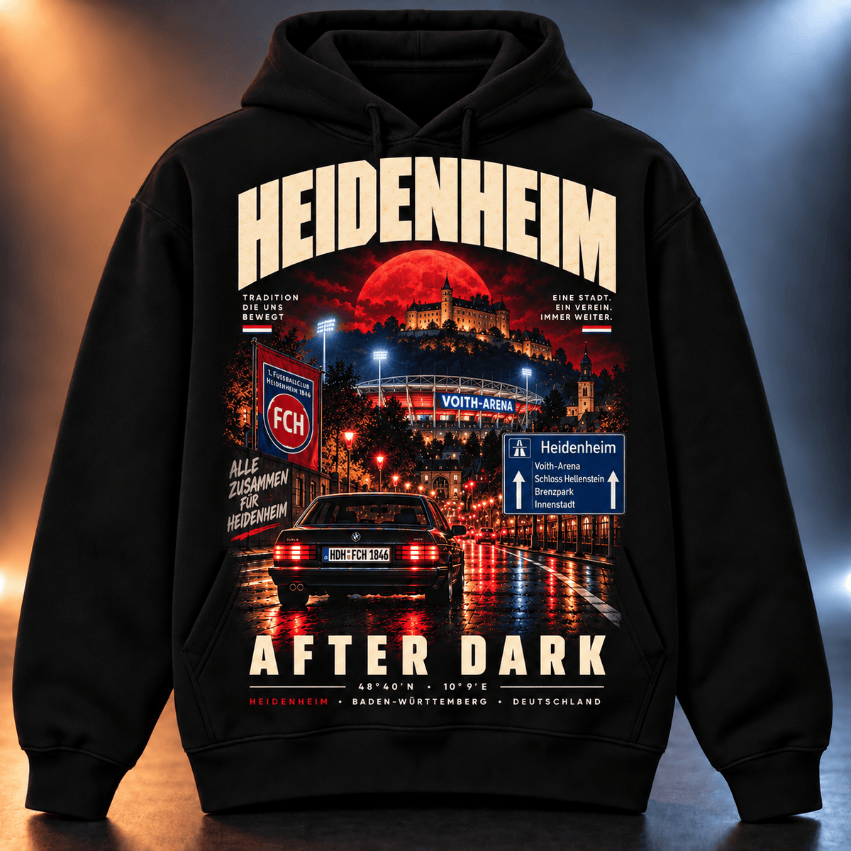 FC Heidenheim After Dark Hoodie – Vintage Cityscape Pullover