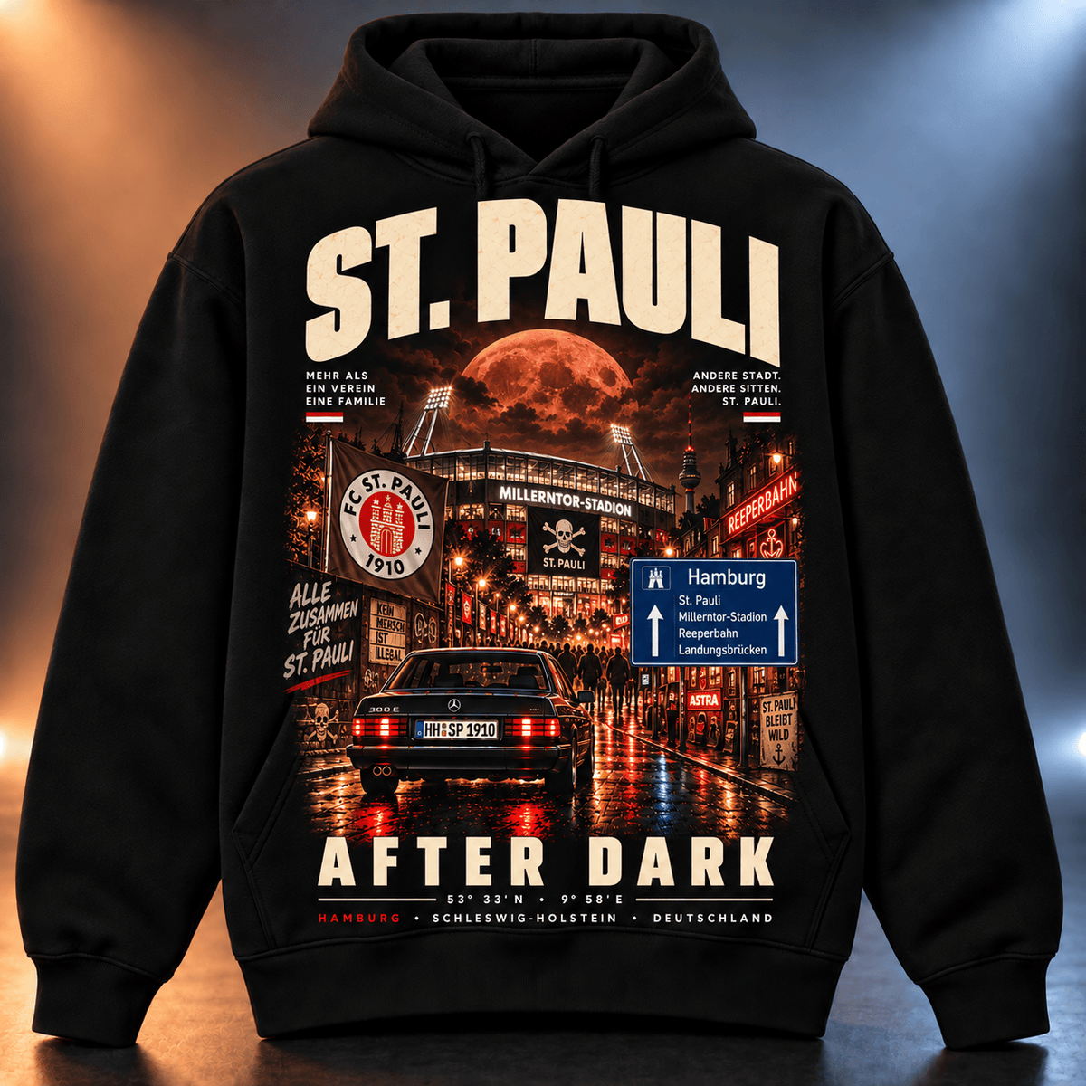 FC St. Pauli After Dark Hoodie – Vintage Cityscape Pullover